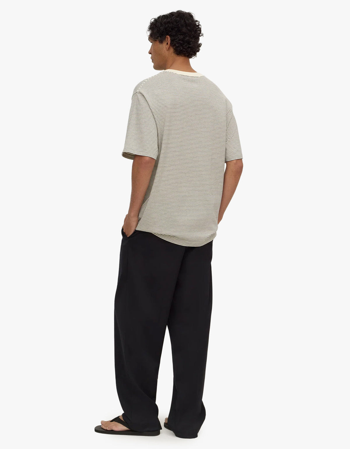 Malone Stripe Short Sleeve Tee - Black/Cream