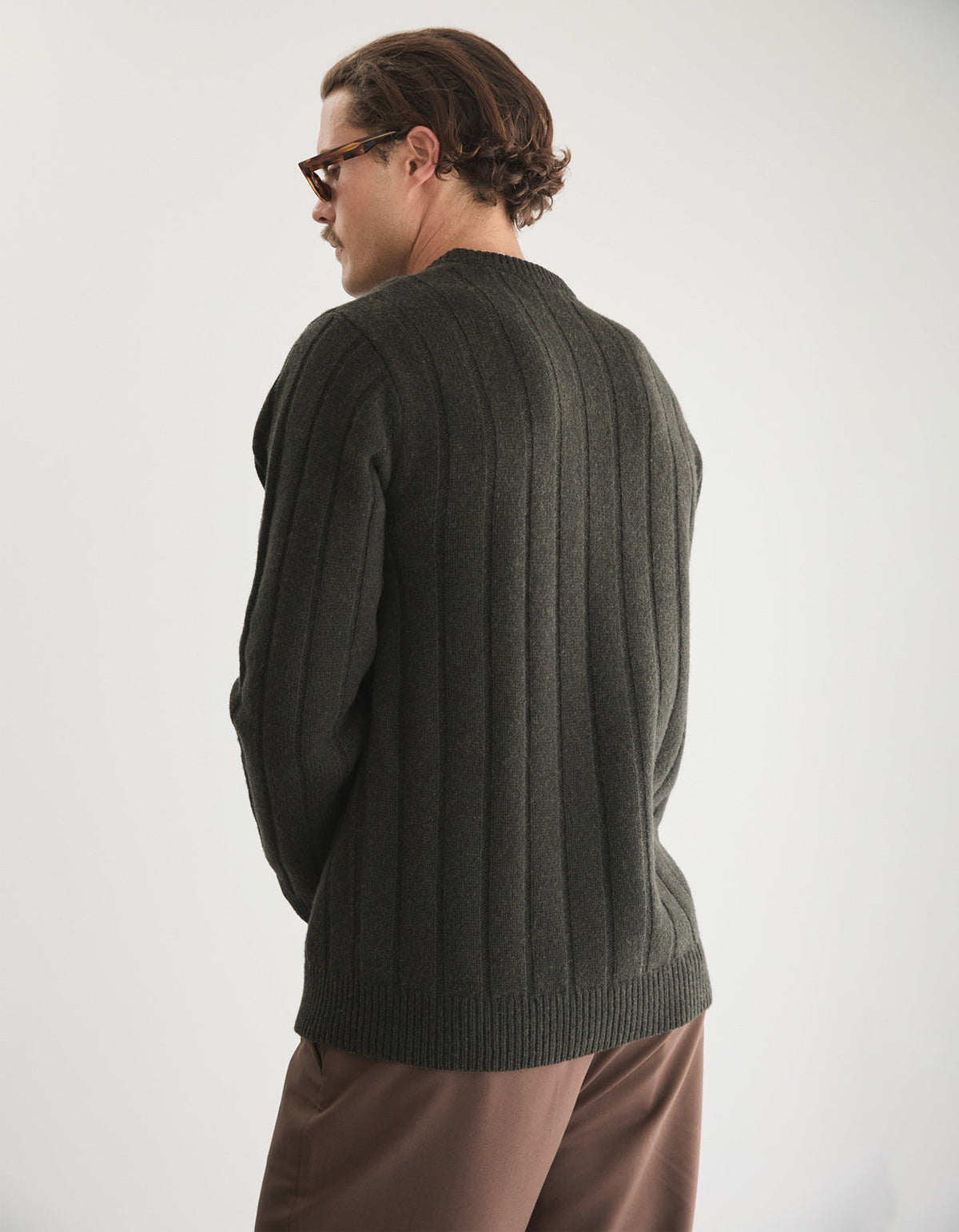 Leroy Crew Knit - Forest Green