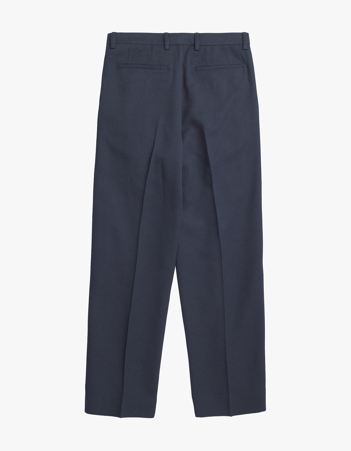 Benn Relaxed Cavalry Cotton Wool Pleated Trouser - Dark Navy