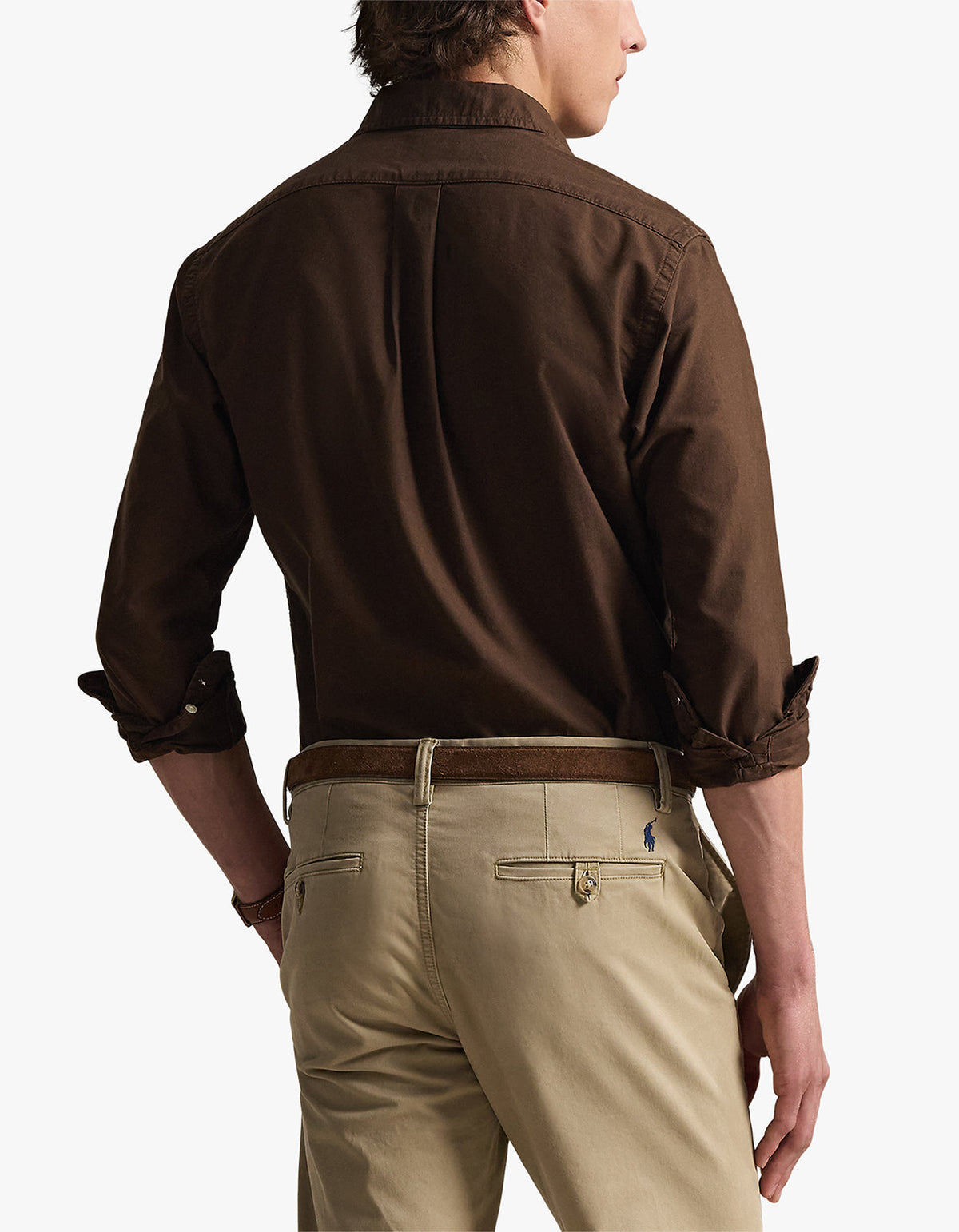 Custom Fit Garment Dyed Oxford Shirt - Nutmeg Brown