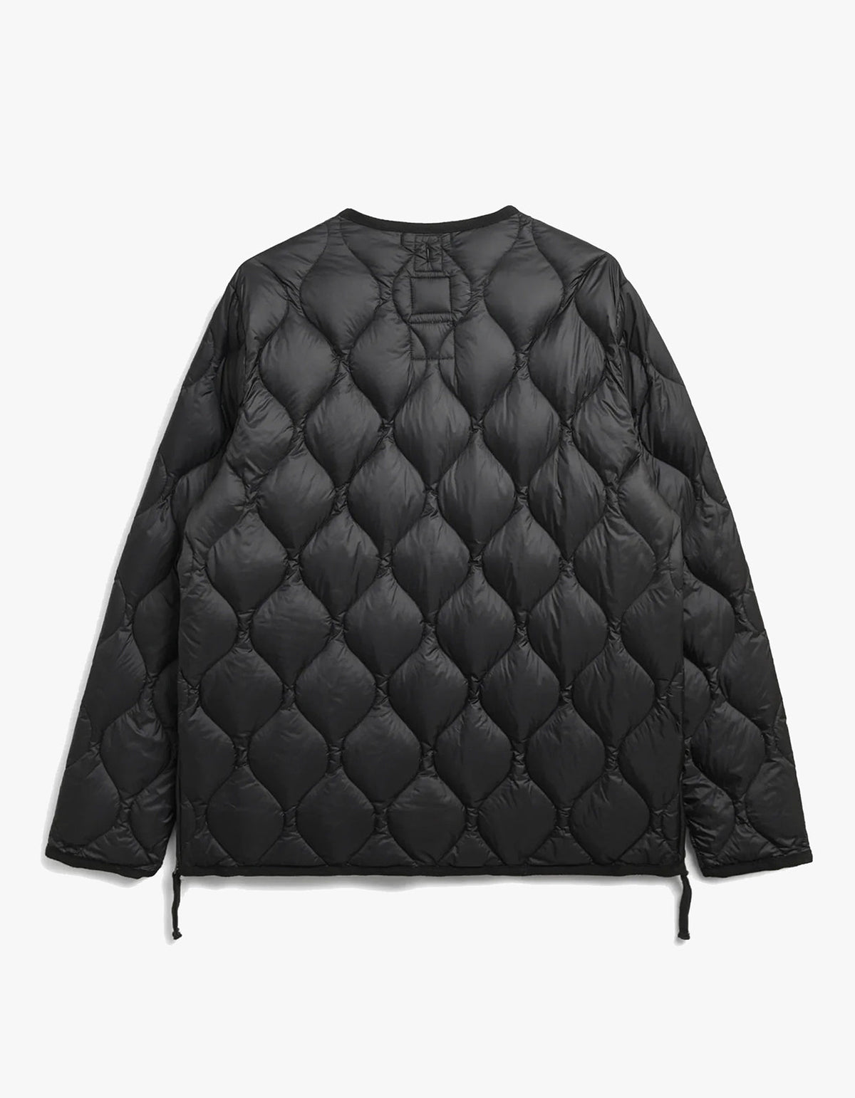 Soft Shell Military V Neck W Zip Down Jacket - Black