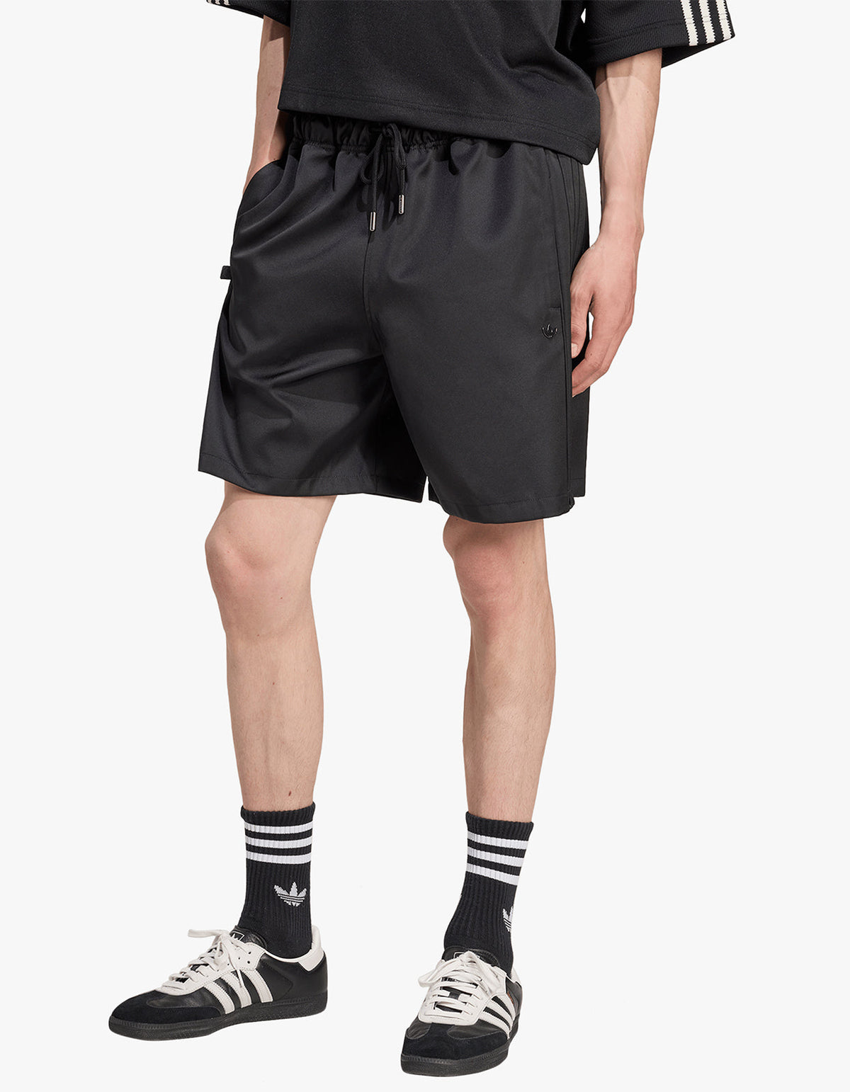 Premium Satin Shorts - Black