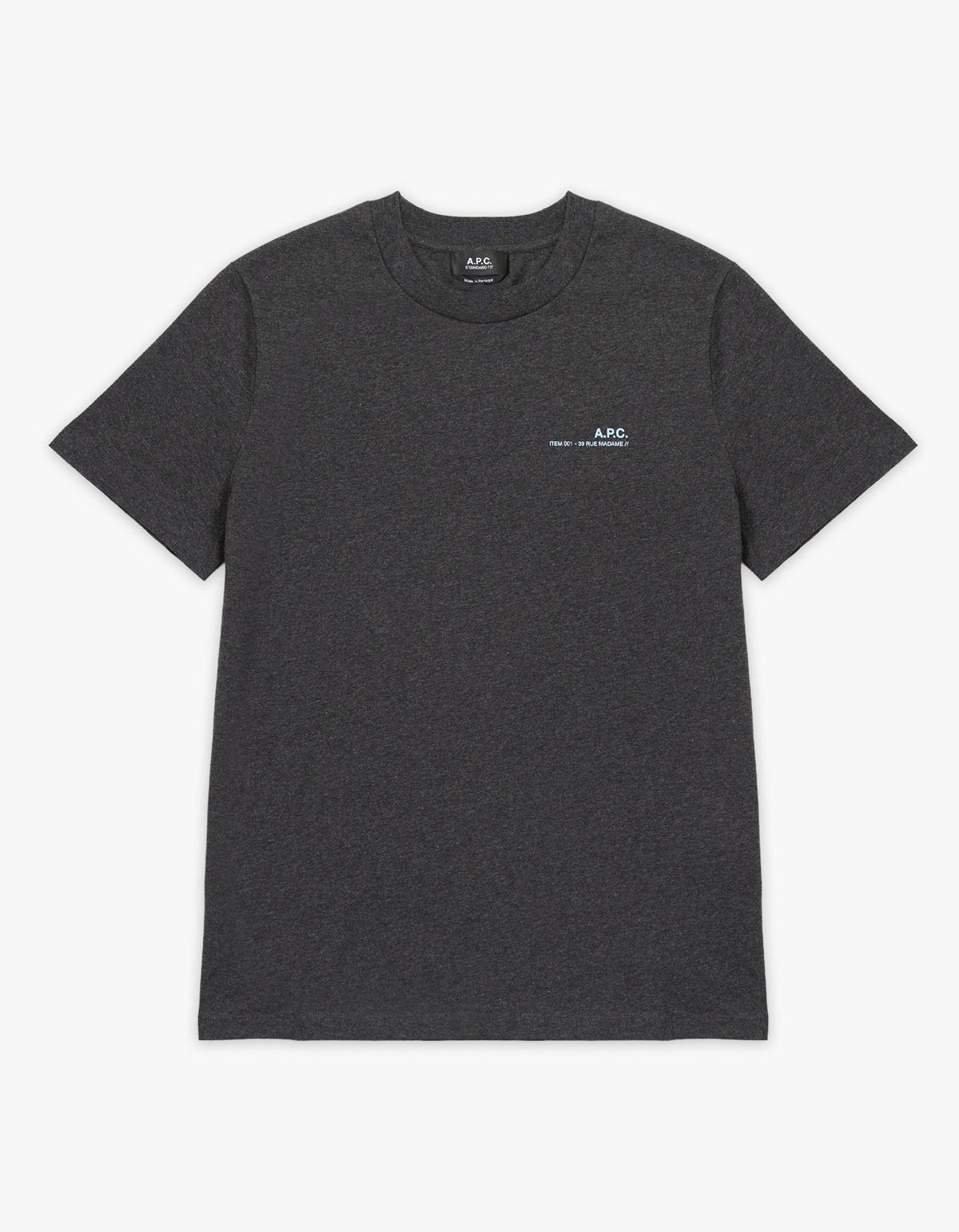 Standard Item GOTS T Shirt - Anthracite China/Blue