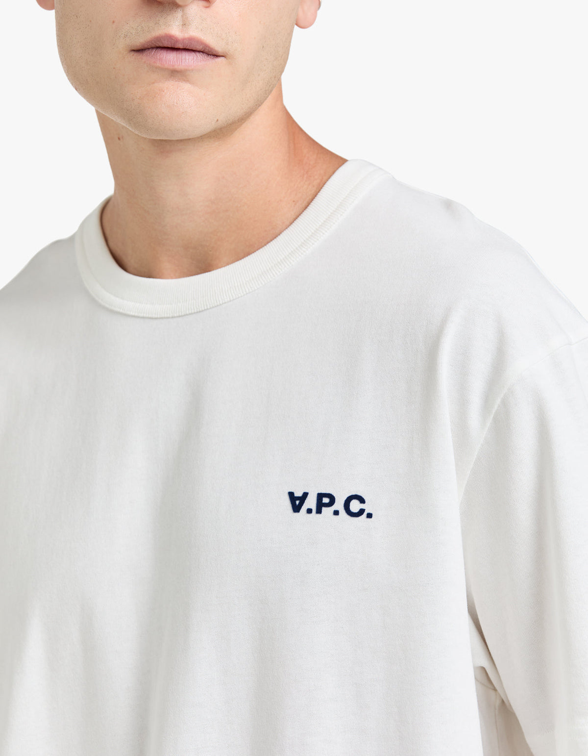 Boxy Petit VPC T Shirt - TAE White/Dark Navy