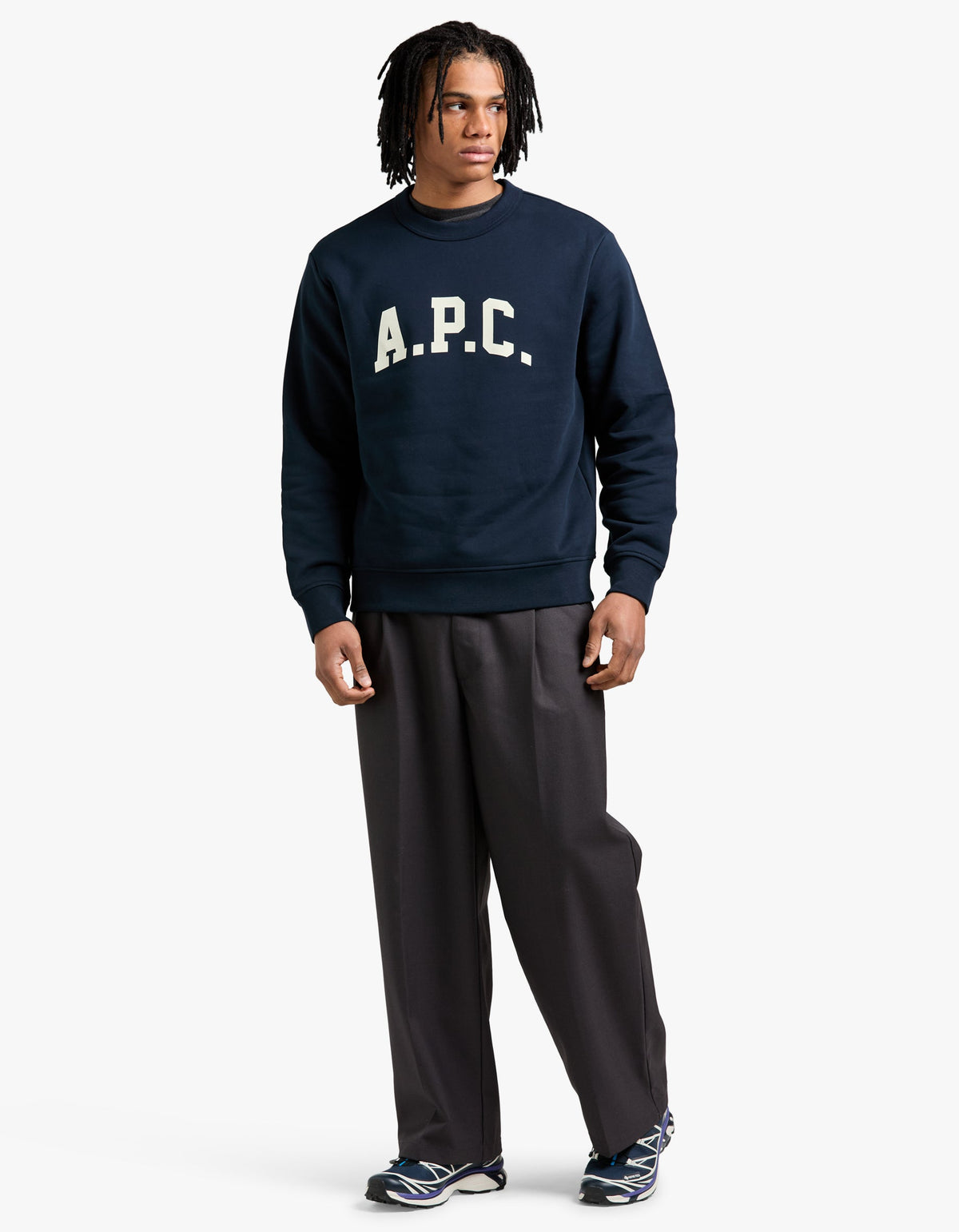 Harris Sweatshirt - Dark Navy/Ecru