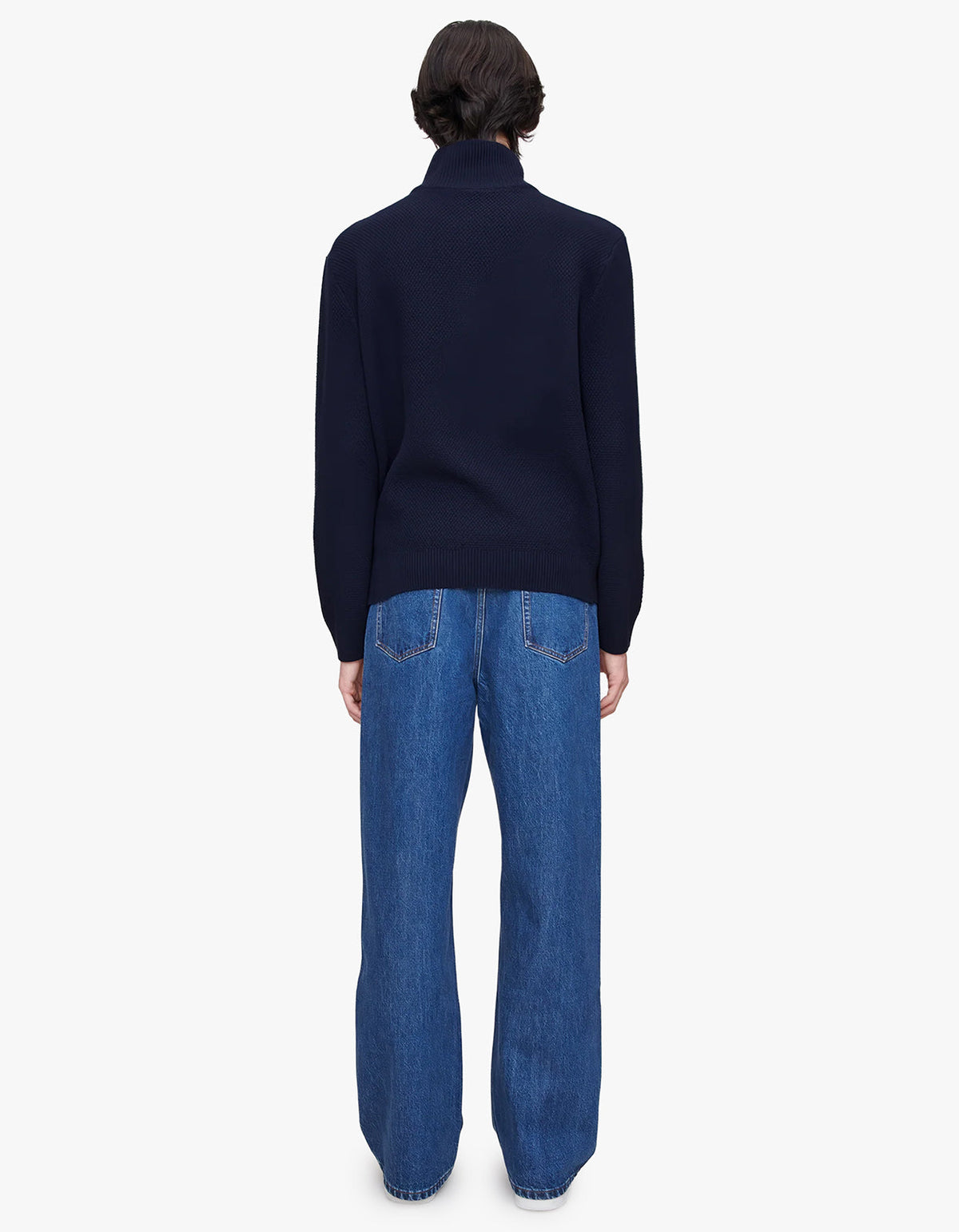 Theo Quarter Zip Sweat - IAK Dark Navy