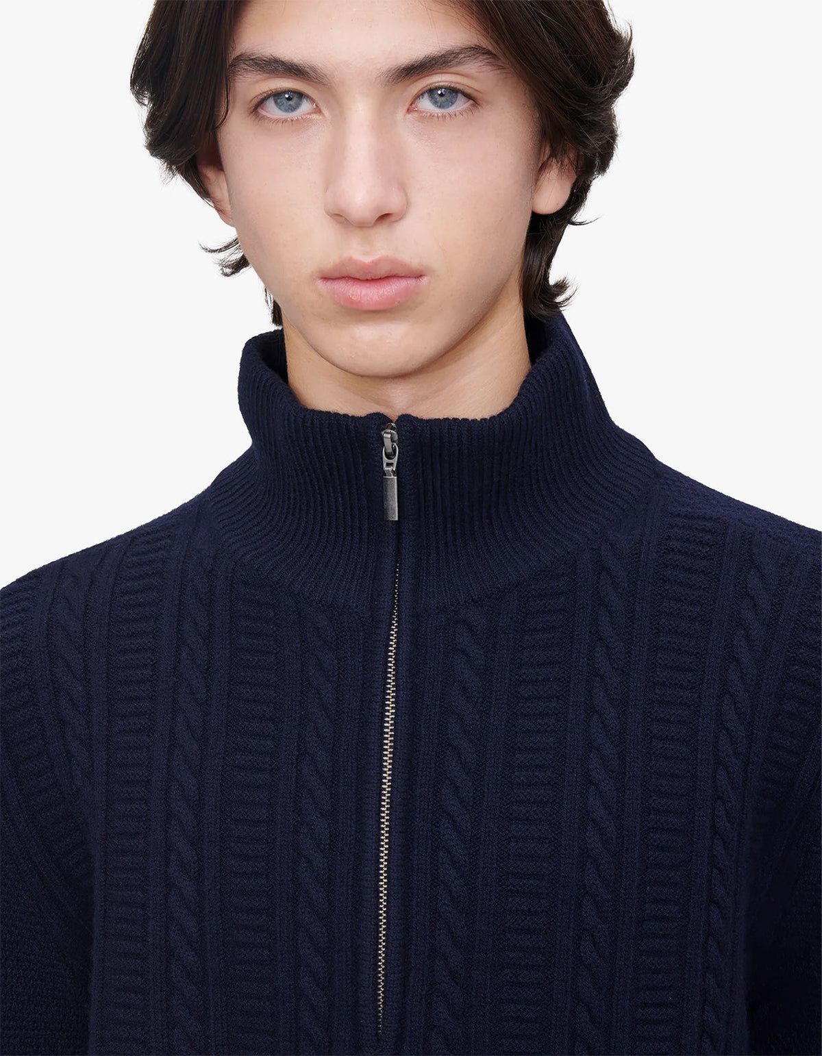 Theo Quarter Zip Sweat - IAK Dark Navy