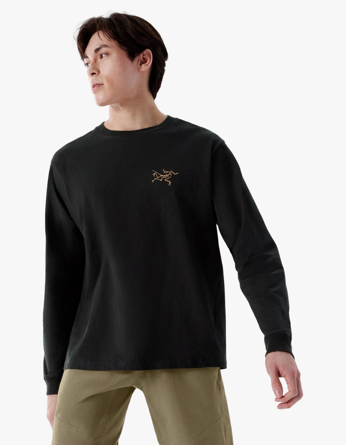 Kragg Cotton L/S T Shirt Mens - 24K Black