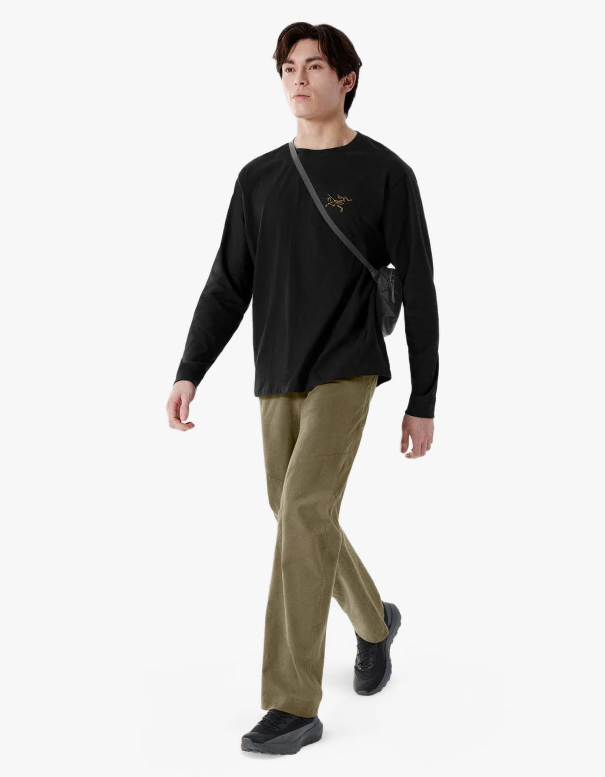 Kragg Cotton L/S T Shirt Mens - 24K Black