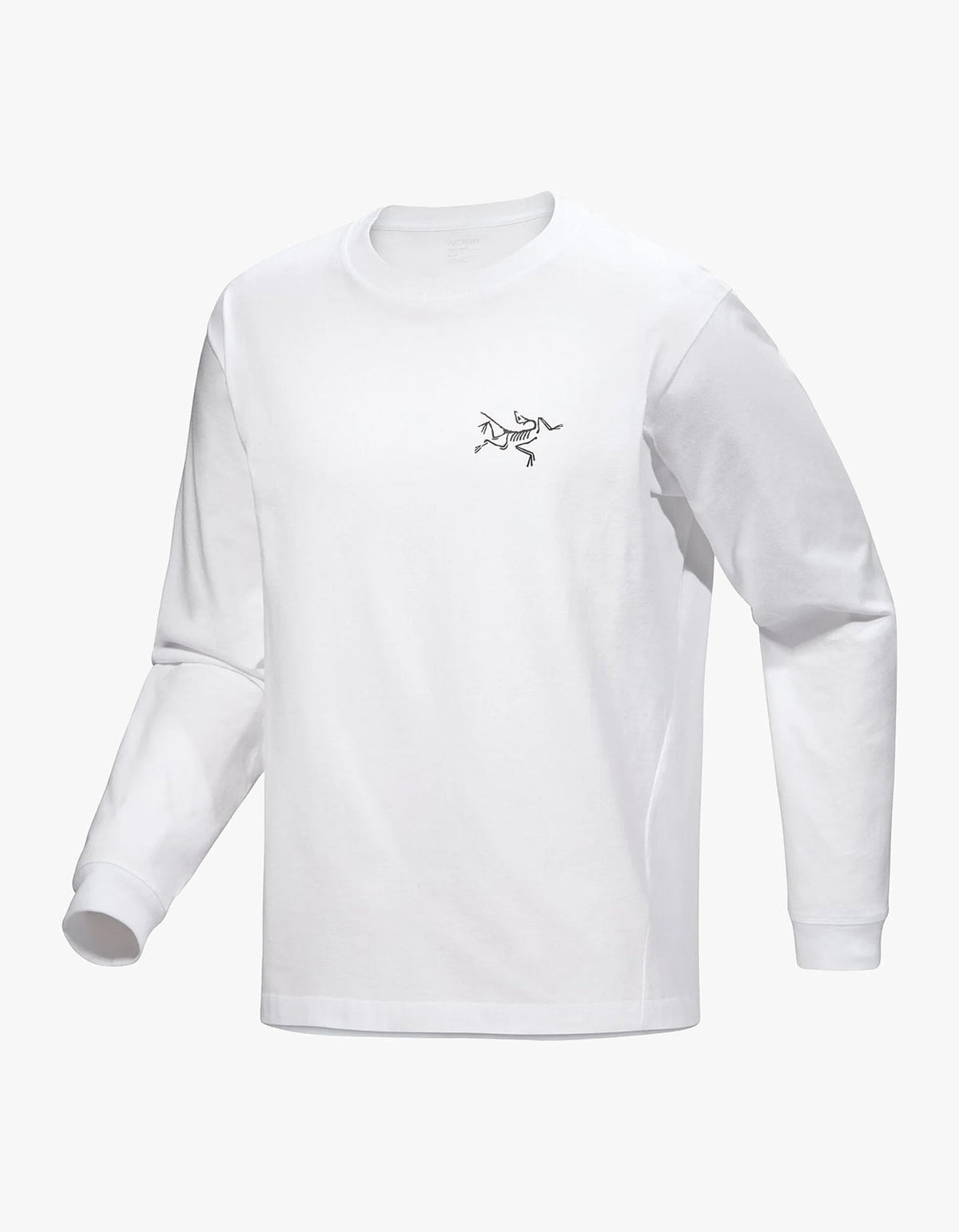 Kragg Cotton L/S T Shirt Mens - White Light/Black