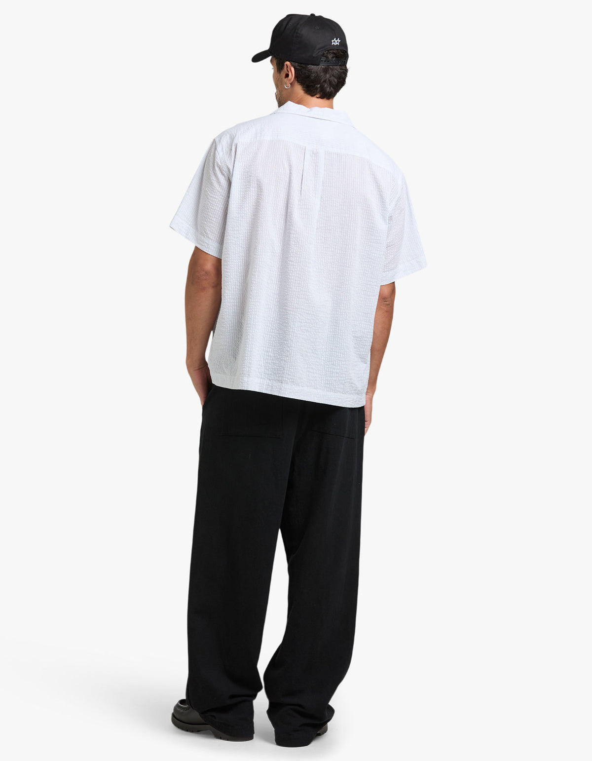 Will Short Sleeve Shirt - White/Navy