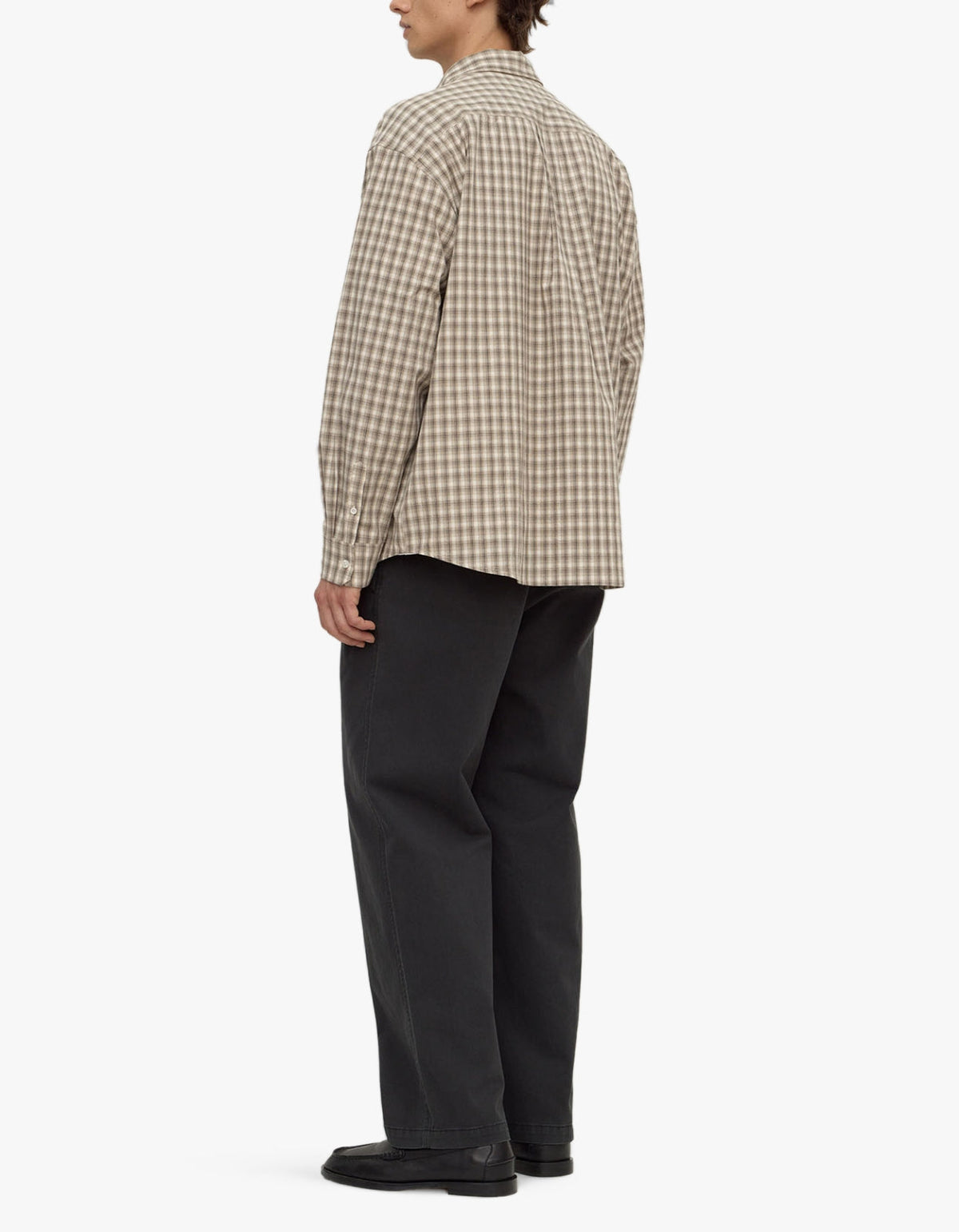Eddie Check Long Sleeve Shirt - White/Grey