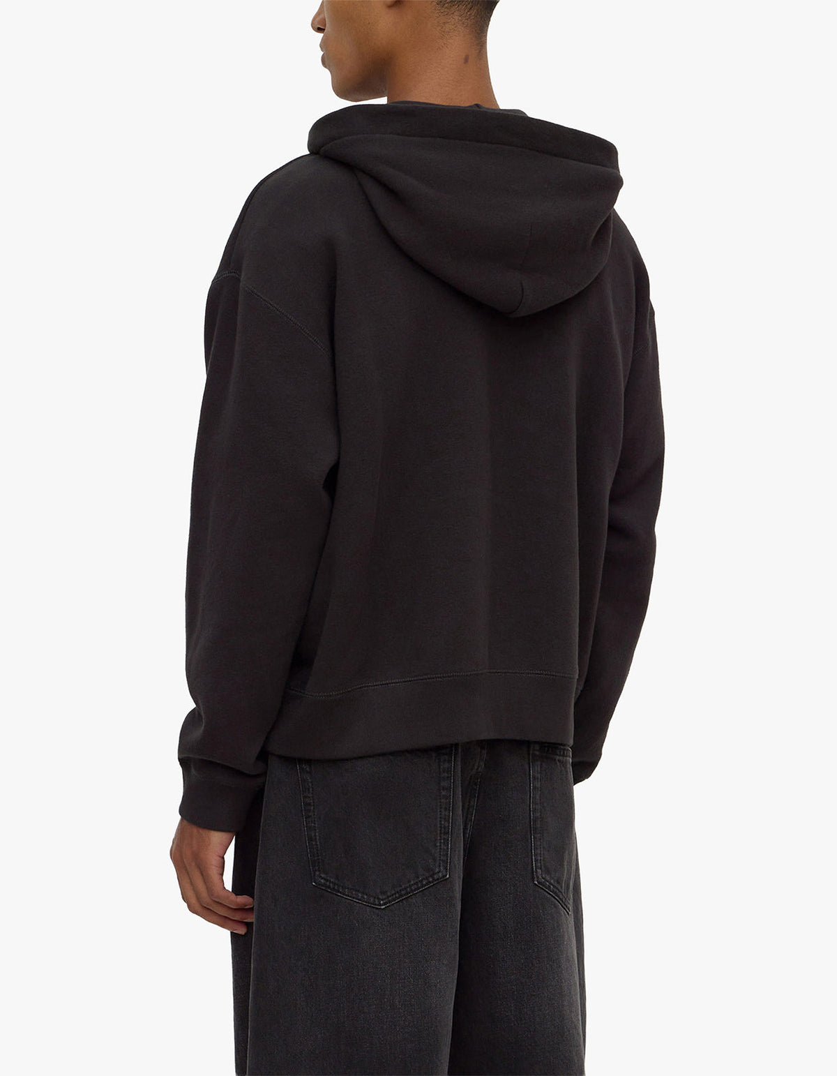 Newport Fleece Zip Through - Washed Black
