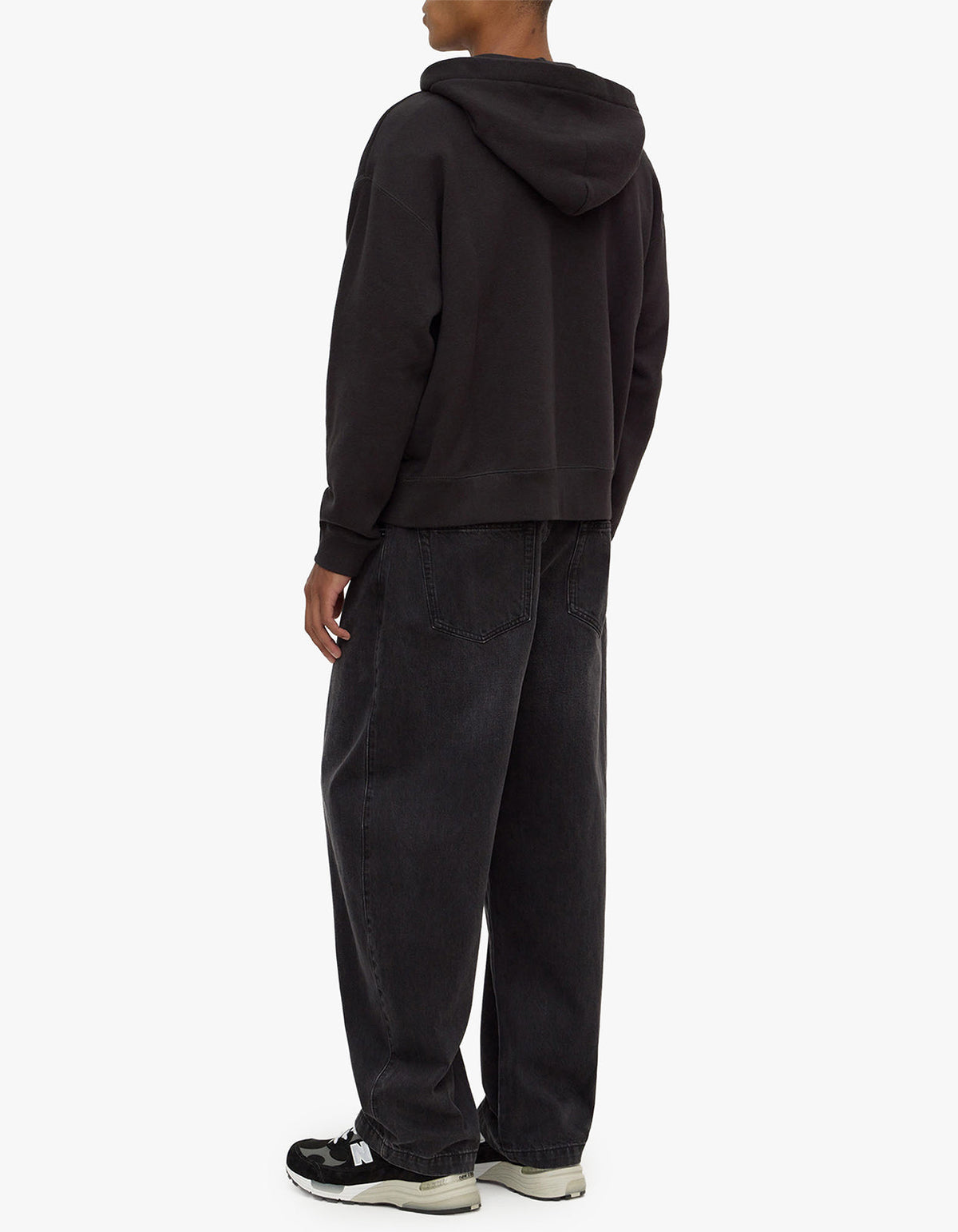 Newport Fleece Zip Through - Washed Black