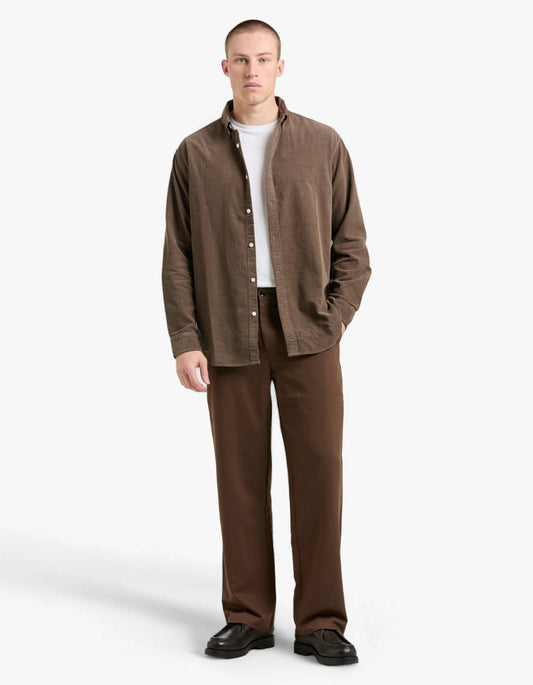Cord Long Sleeve Shirt - Bark
