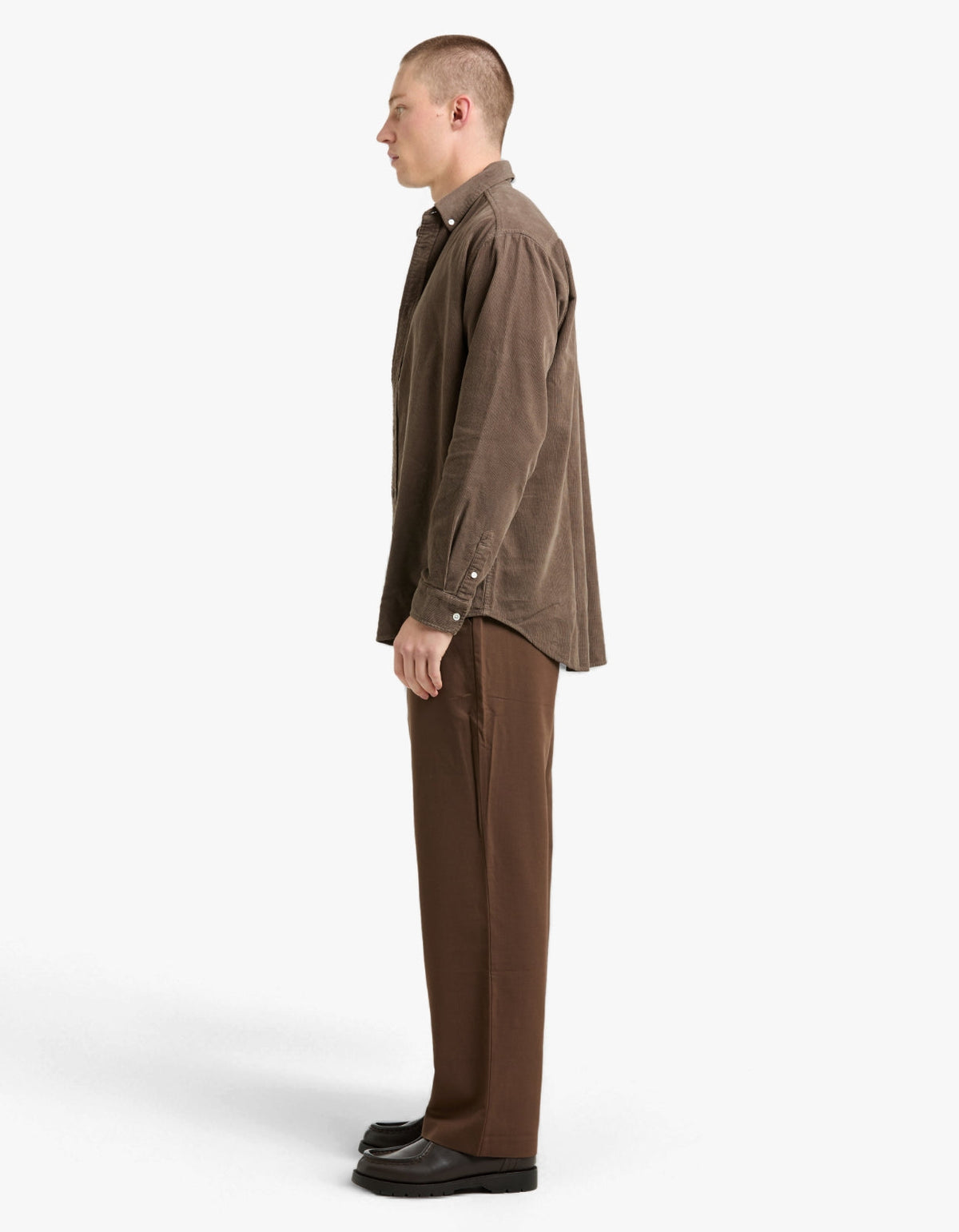Cord Long Sleeve Shirt - Bark