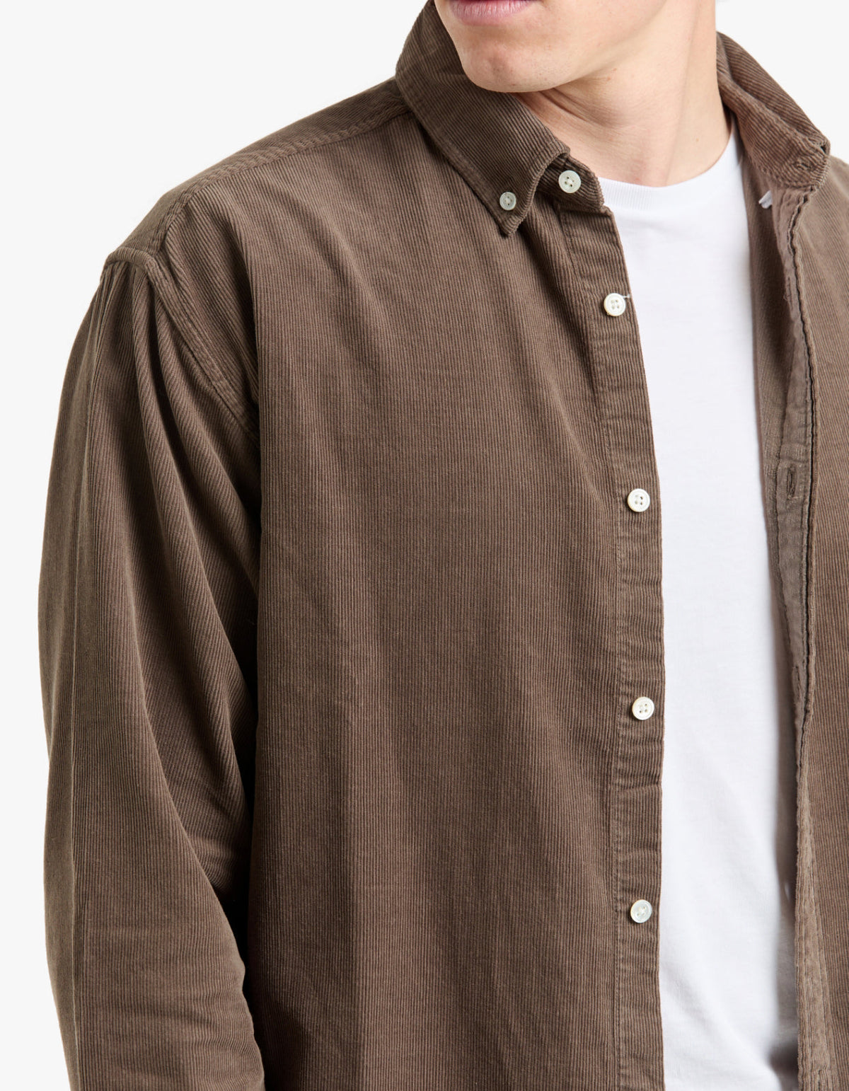 Cord Long Sleeve Shirt - Bark