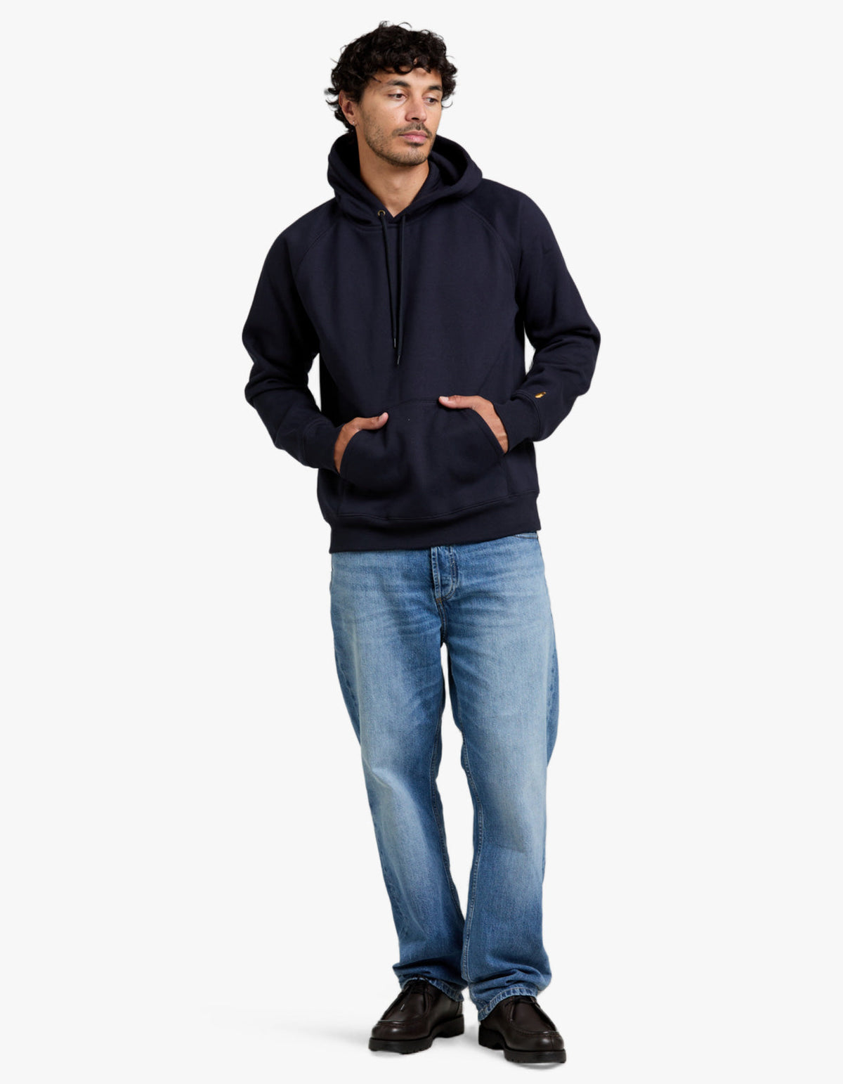 Hooded Chase Sweat - Dark Navy/Gold