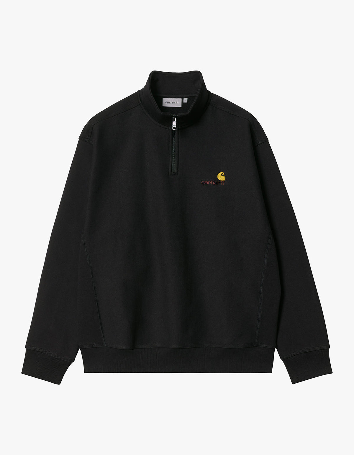 Half Zip American Script Sweat - Black