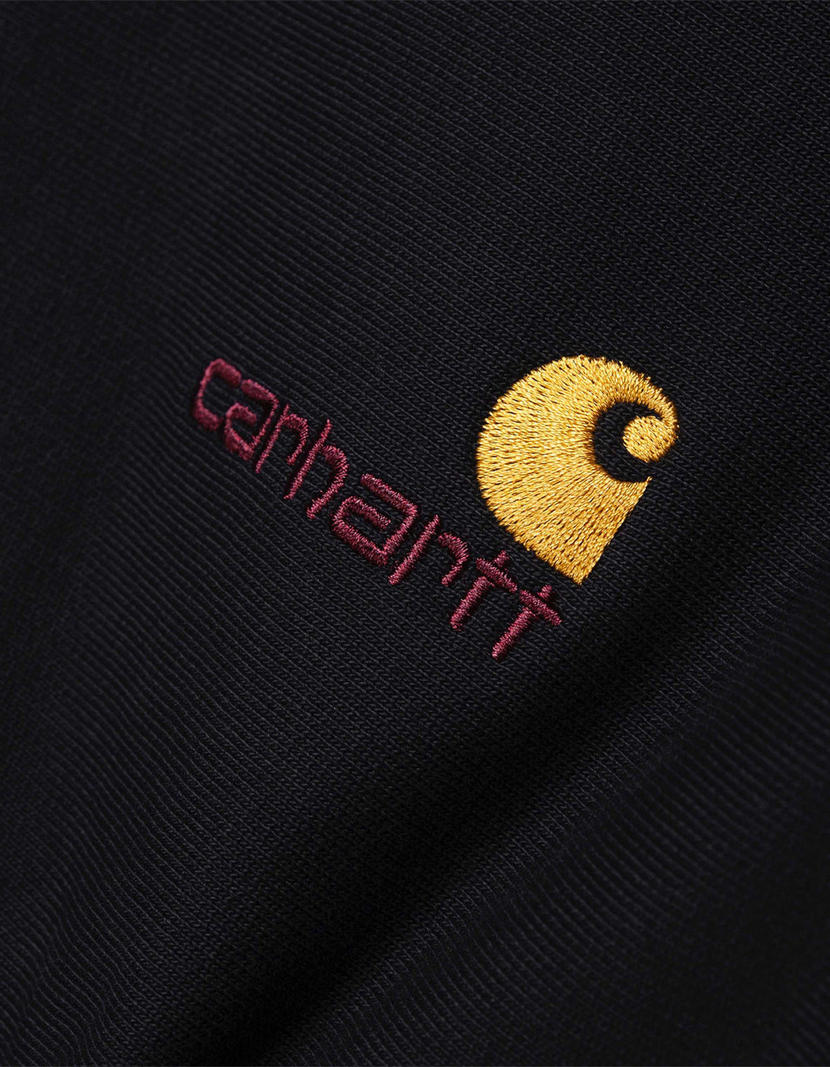 Half Zip American Script Sweat - Black