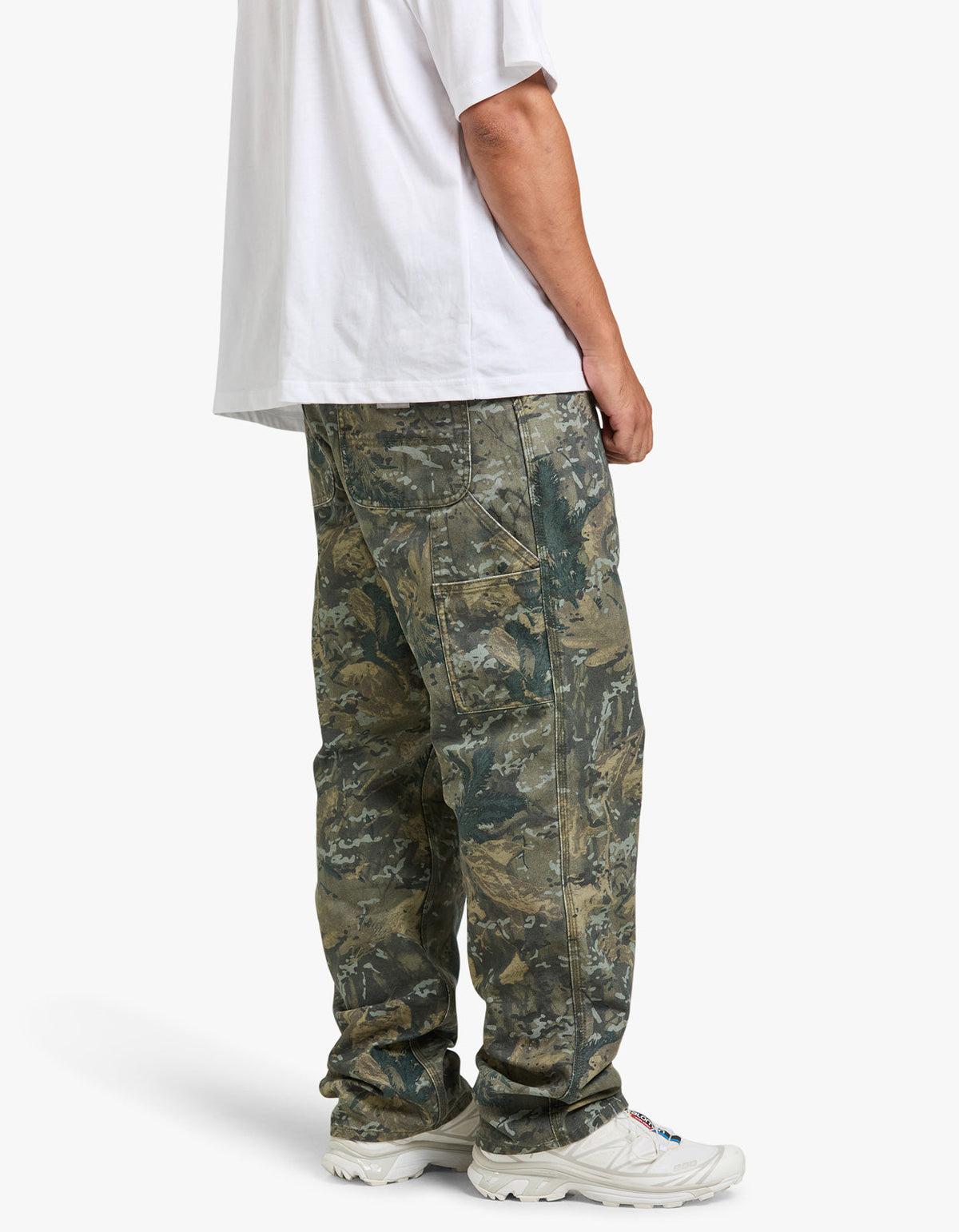 Single Knee Pant - Camo Combi, Greenstone Washed