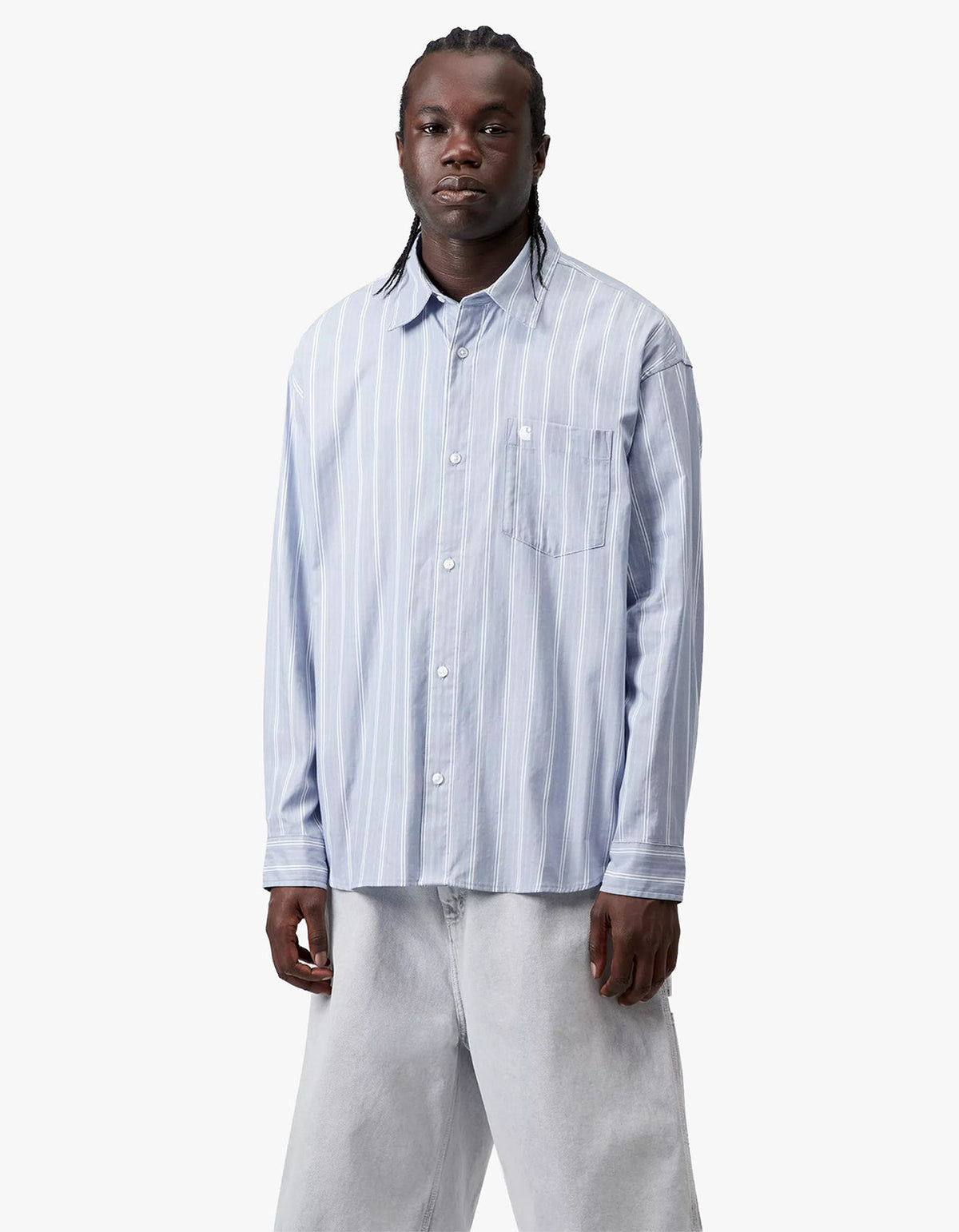L/S Beale Shirt - Beale Stripe, Gentle Blue/White