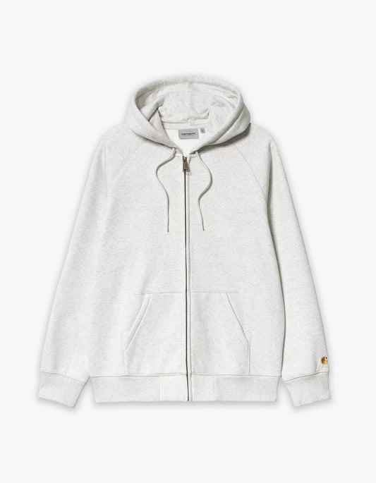 Hooded Chase Jacket - Ash Heather/Gold