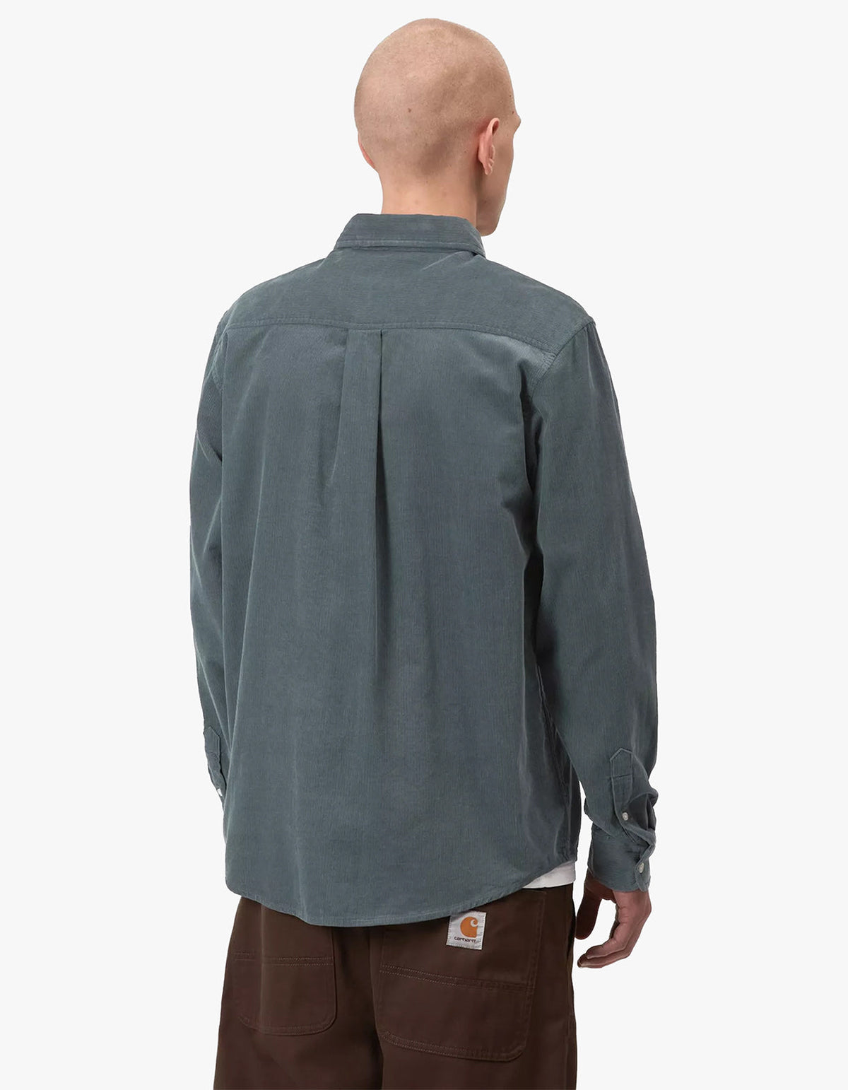 L/S Madison Fine Cord Shirt - Cozy Blue/Wax