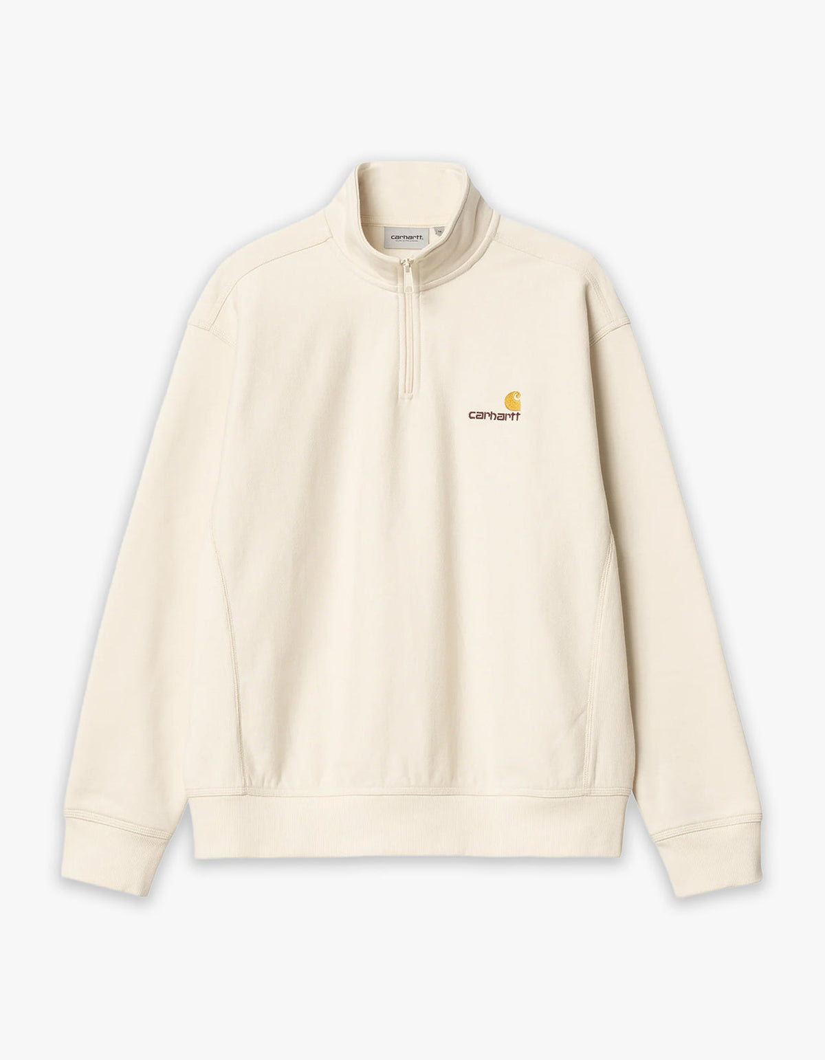 Half Zip American Script Sweat - Natural