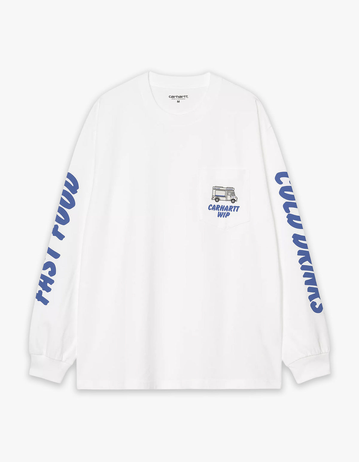 L/S Cold Drinks T Shirt - White