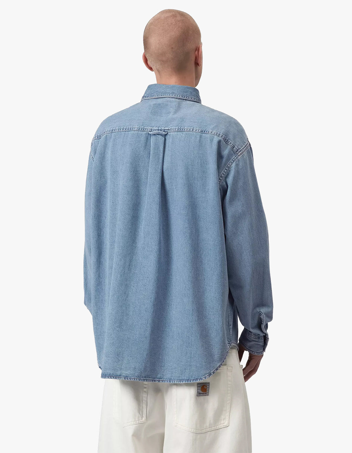 L/S Lucas Shirt - Blue Bleached