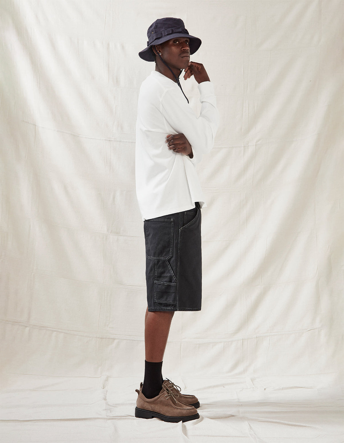 Mens Carpenter Shorts - Vintage Black