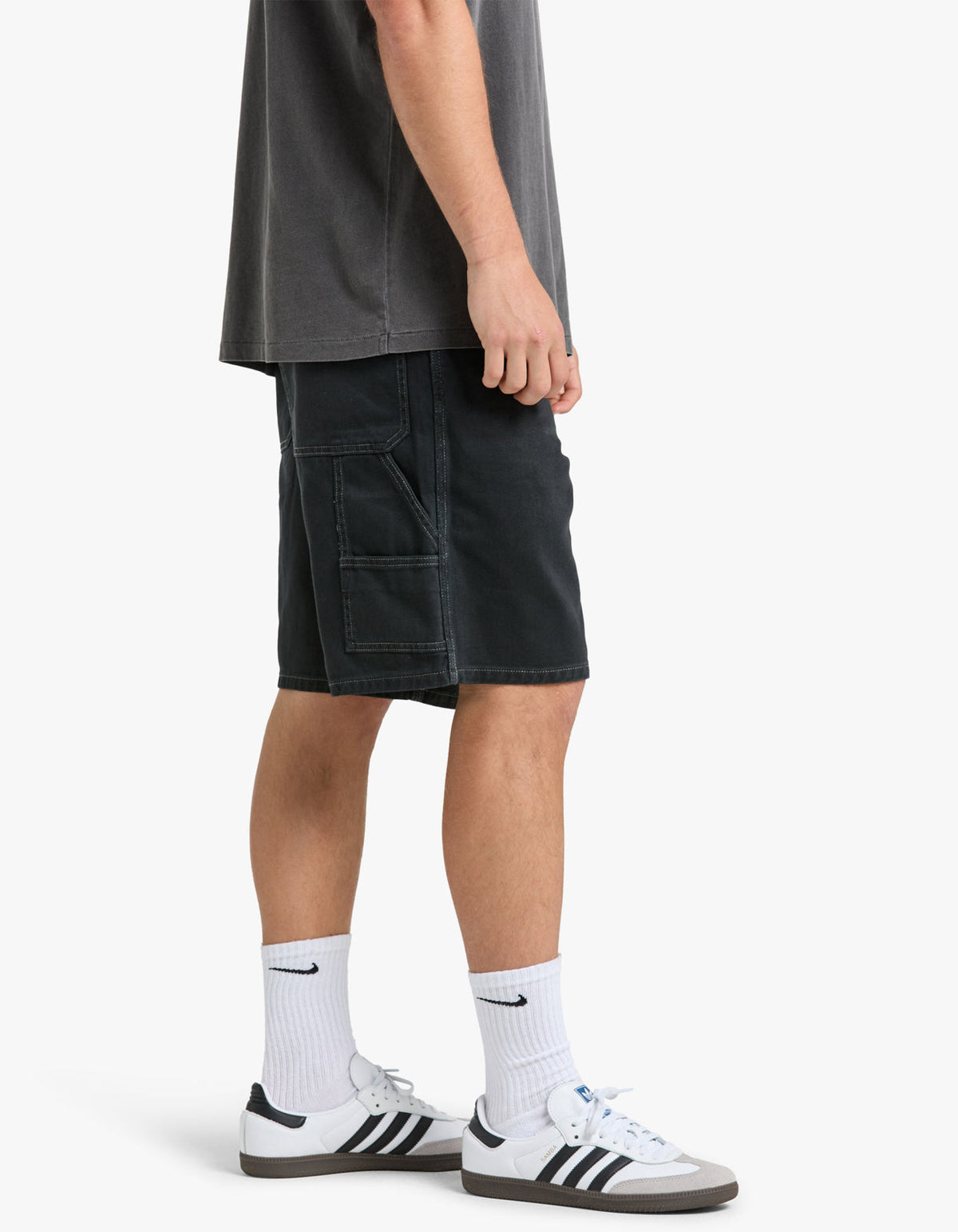 Mens Carpenter Shorts - Vintage Black