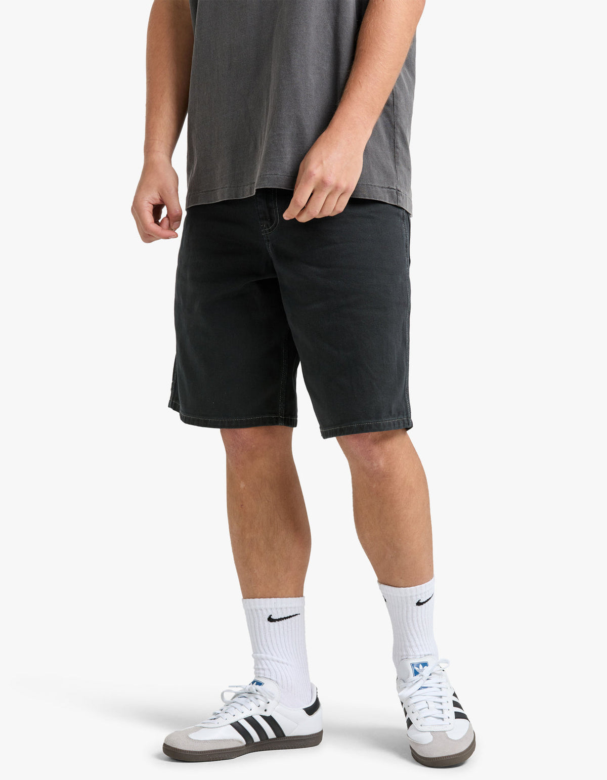 Mens Carpenter Shorts - Vintage Black