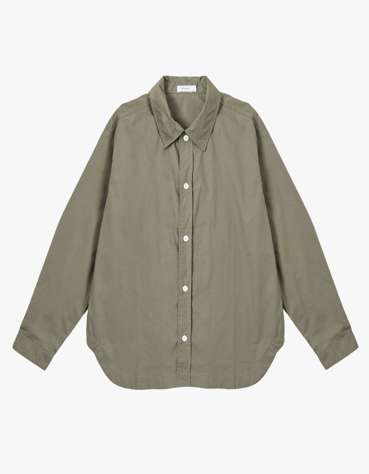 Mens Relaxed Fit L/S Poplin Shirt - Olive