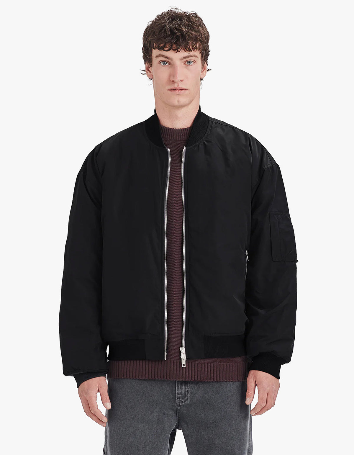 Mens Bomber Jacket - Black
