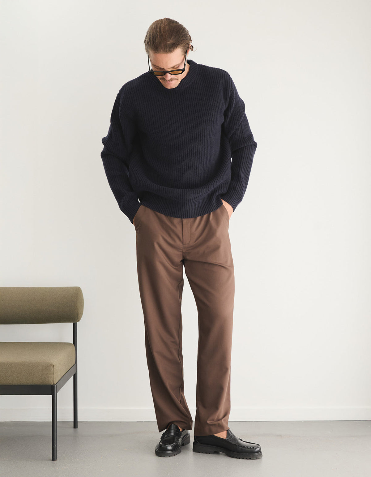Elroy Crew Knit - Navy