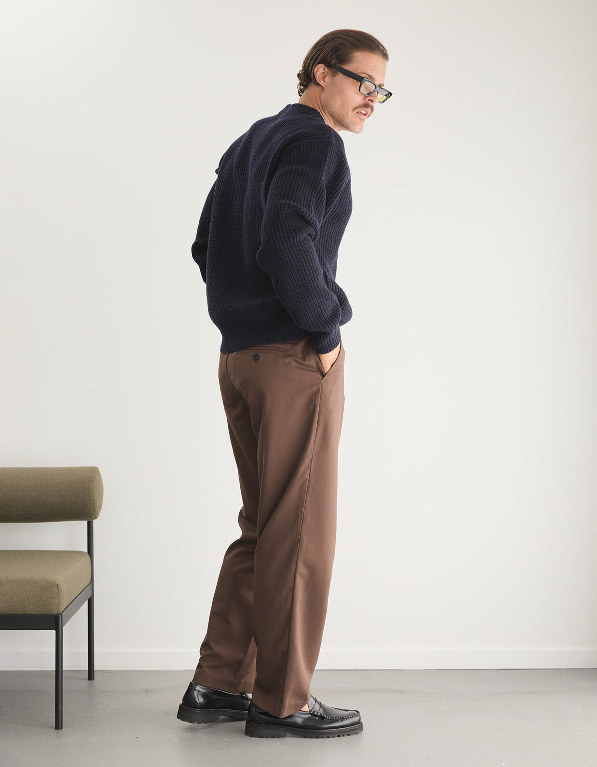 Elroy Crew Knit - Navy