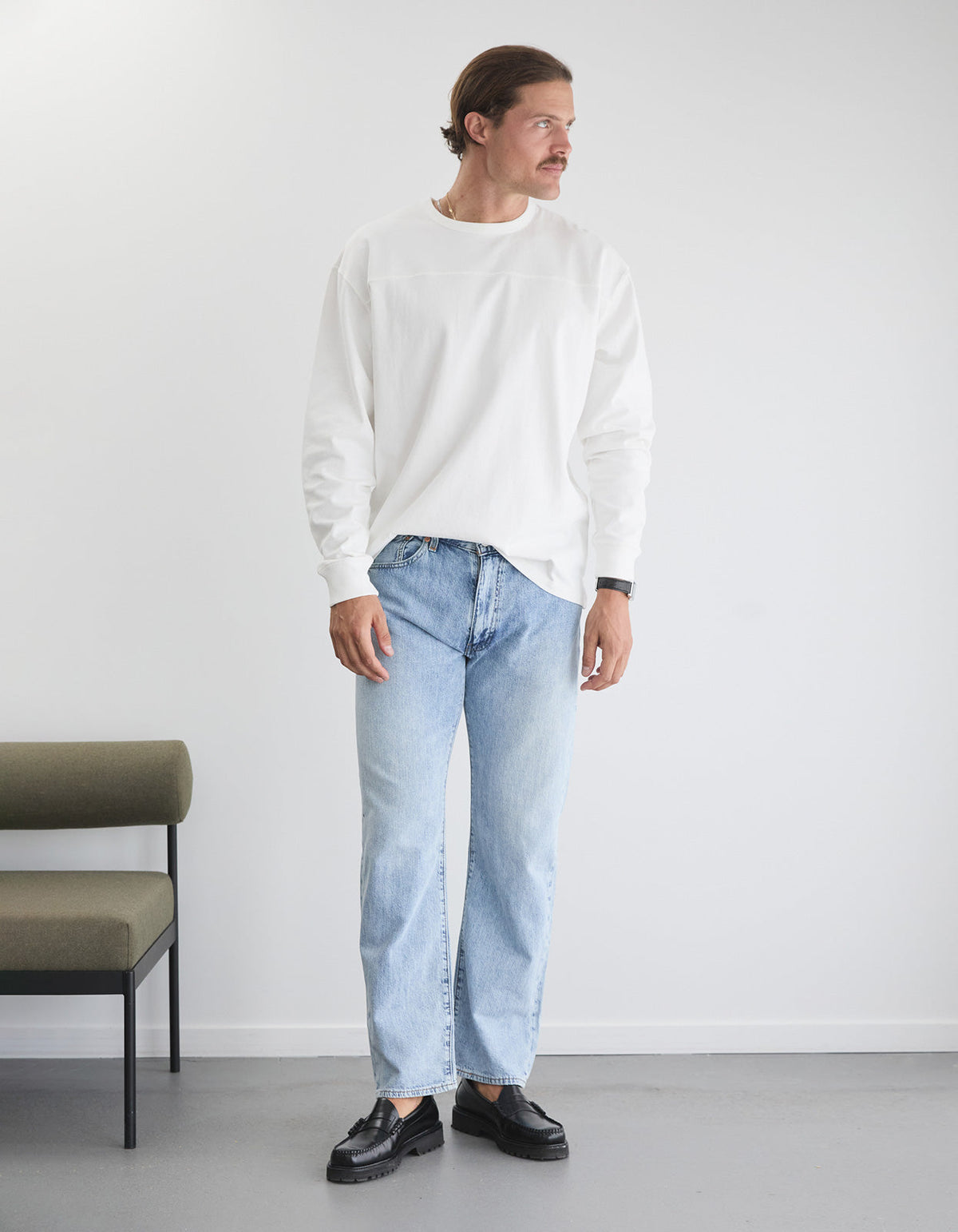 Forza Varsity L/S - White