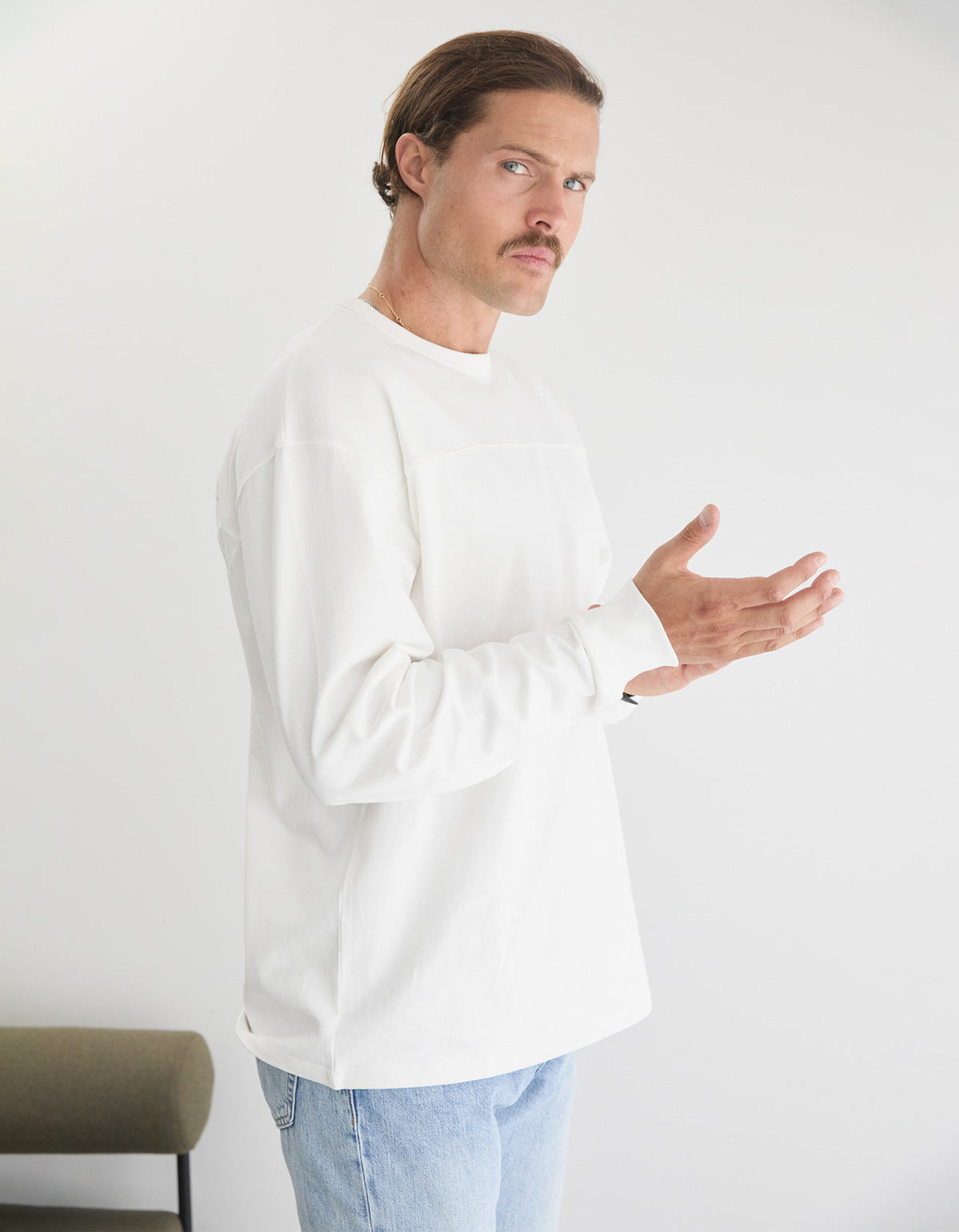 Forza Varsity L/S - White