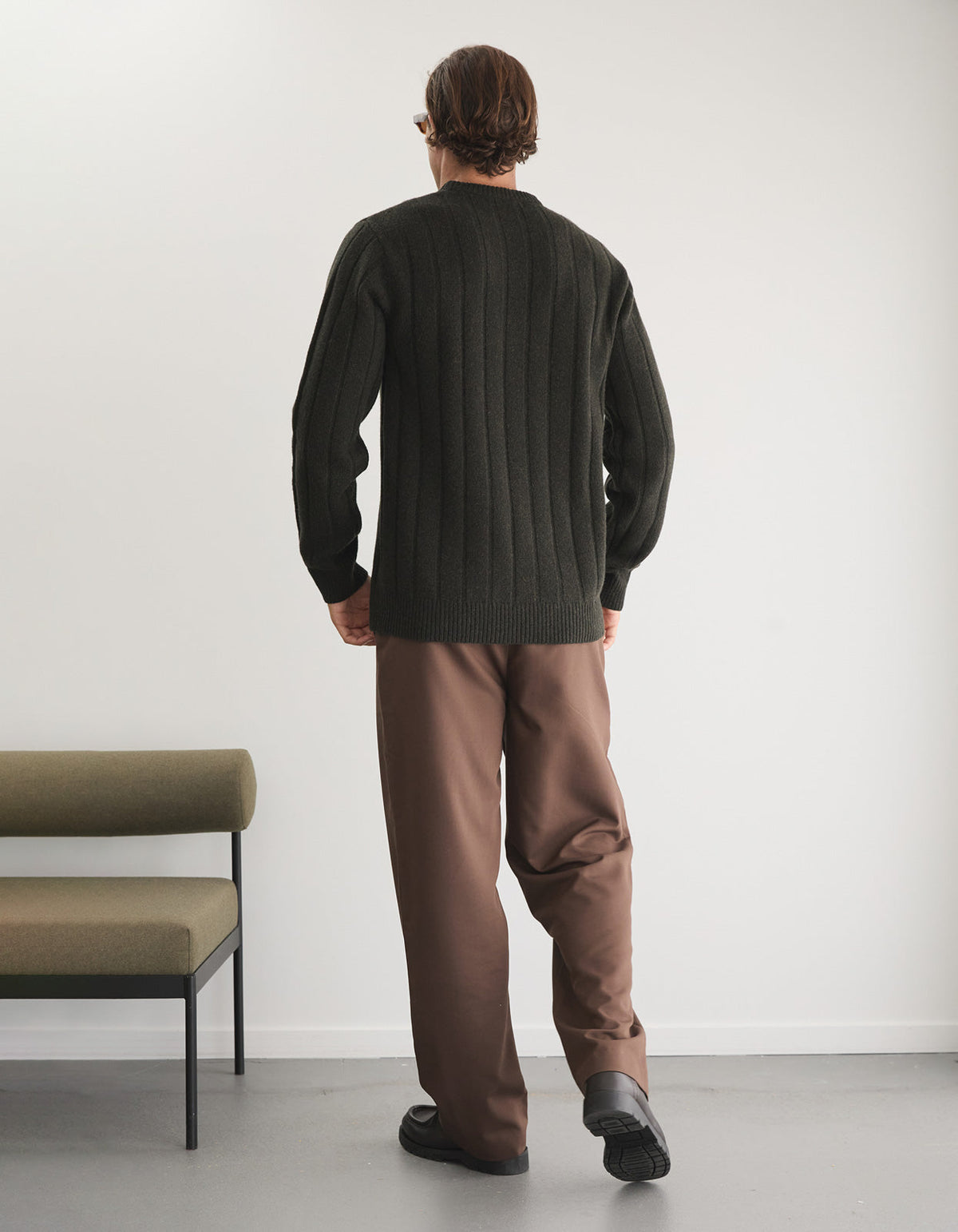 Leroy Crew Knit - Forest Green
