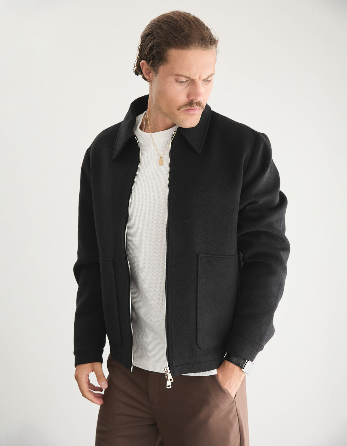 Lombardy Zip Jacket - Black