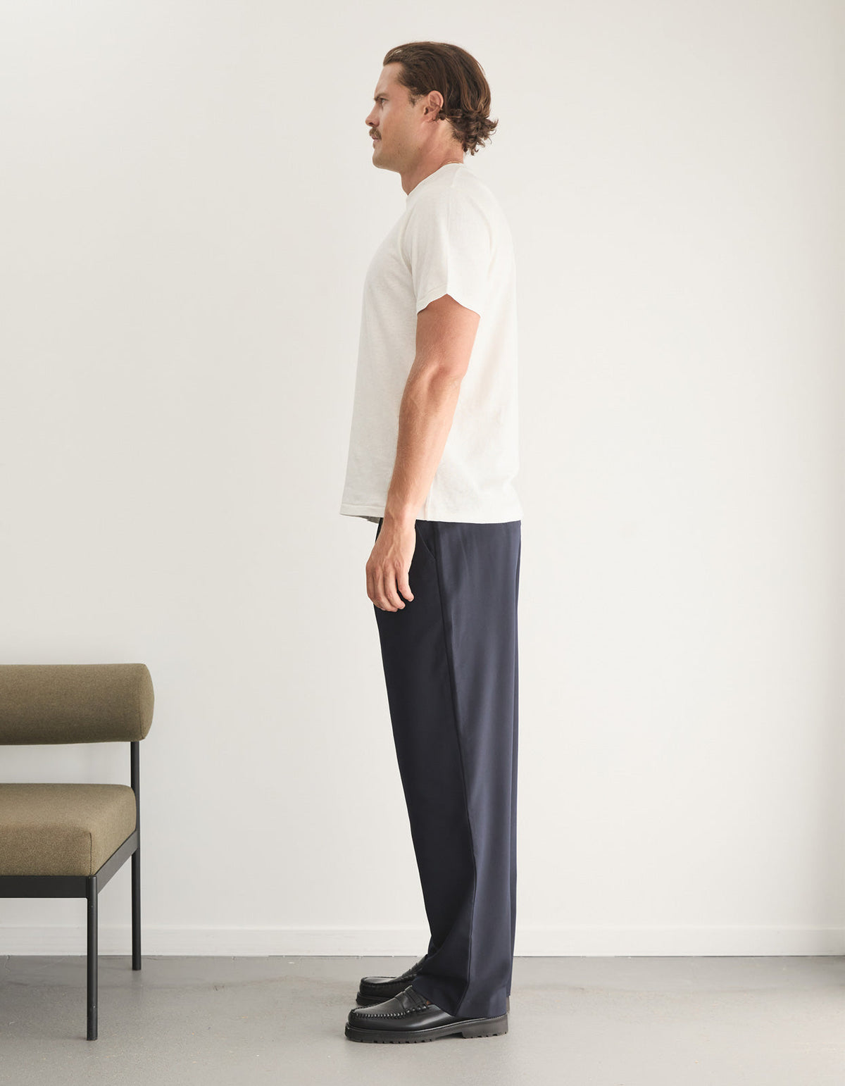 Reale Pleat Pant - Navy