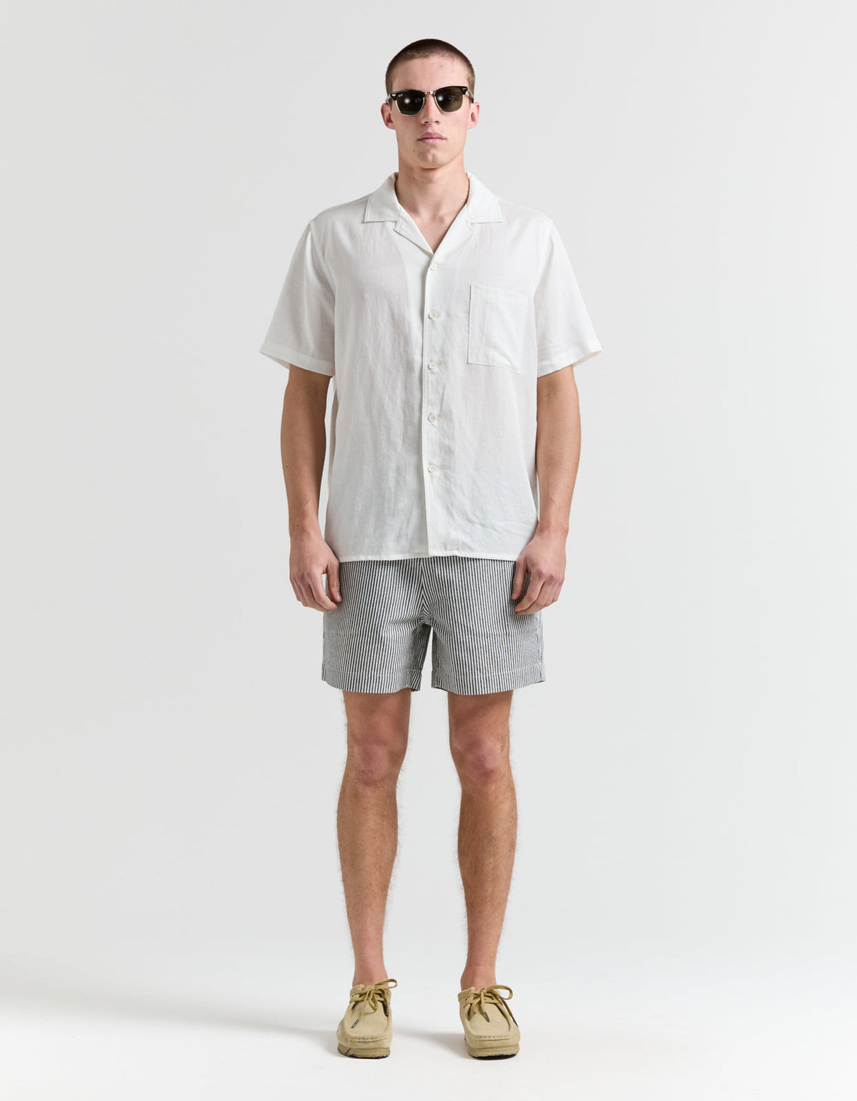 Earl Stripe Walkshort - Khaki/White