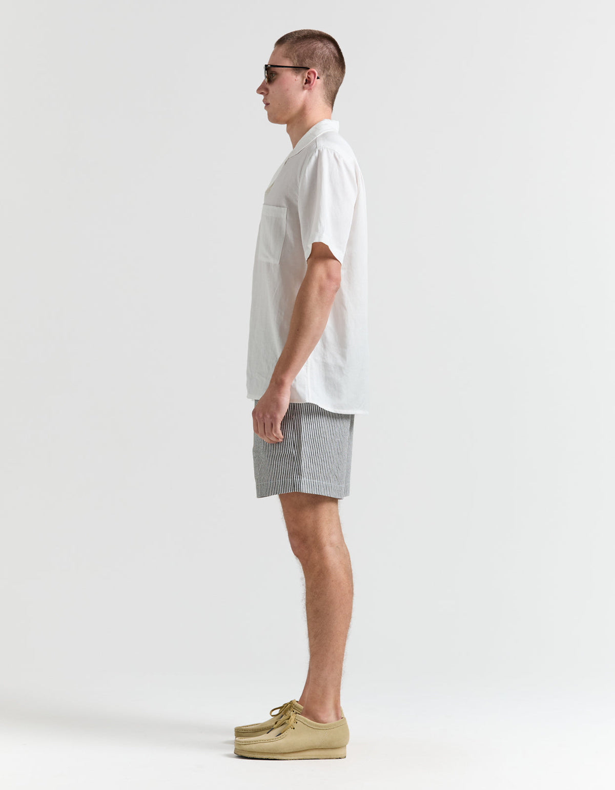 Earl Stripe Walkshort - Khaki/White