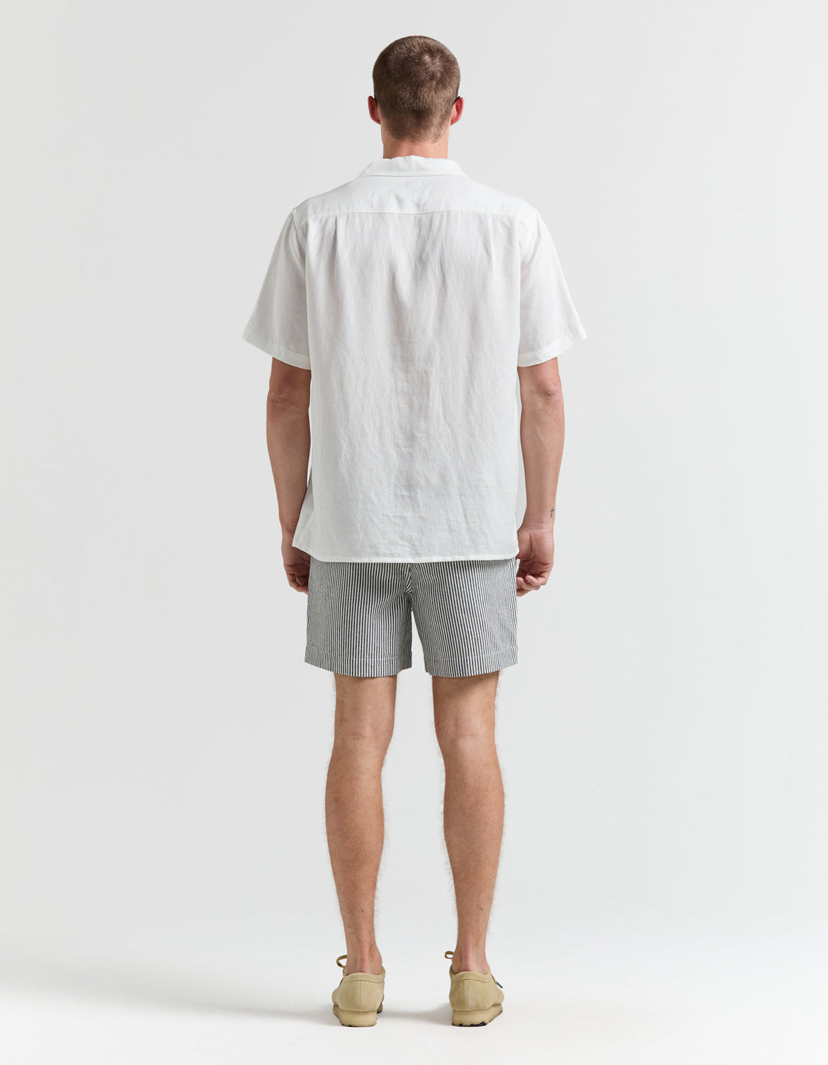 Earl Stripe Walkshort - Khaki/White