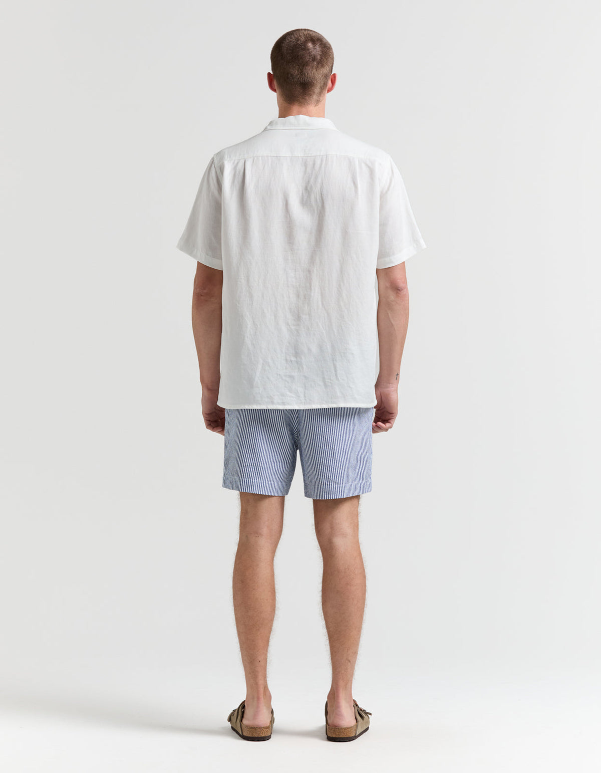 Earl Stripe Walkshort - Blue & White