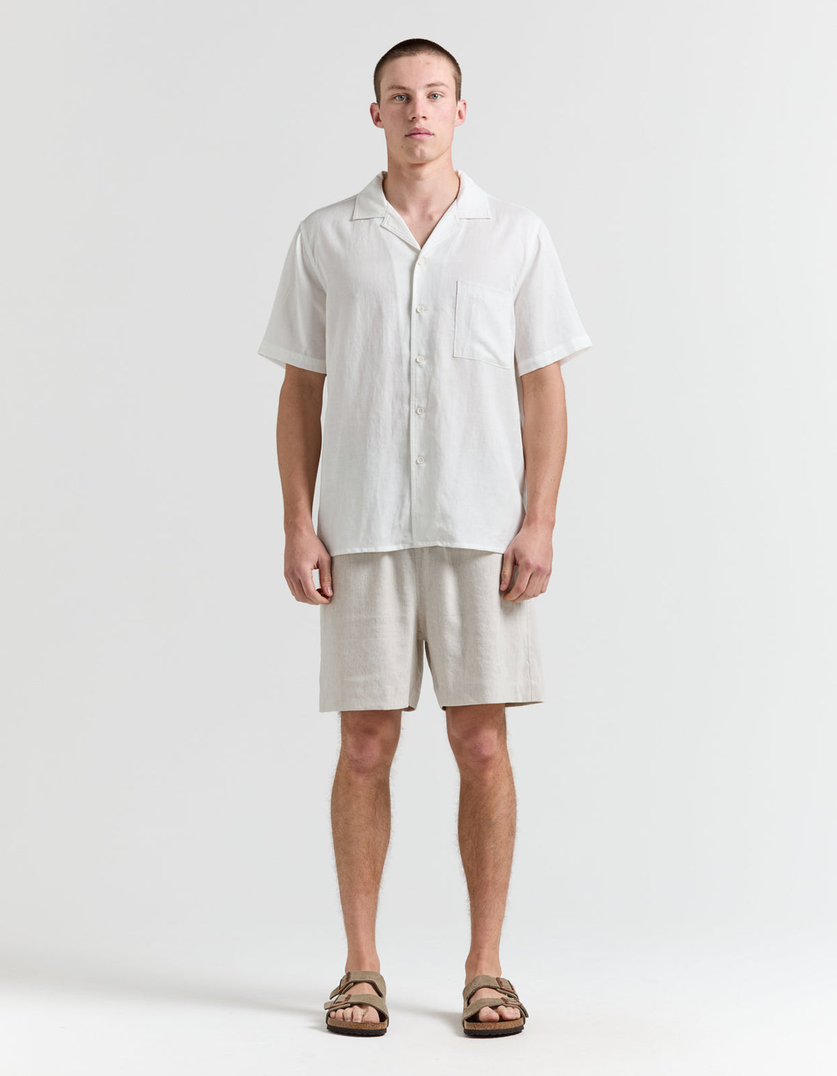 Jose Linen Blend Walkshort - Natural