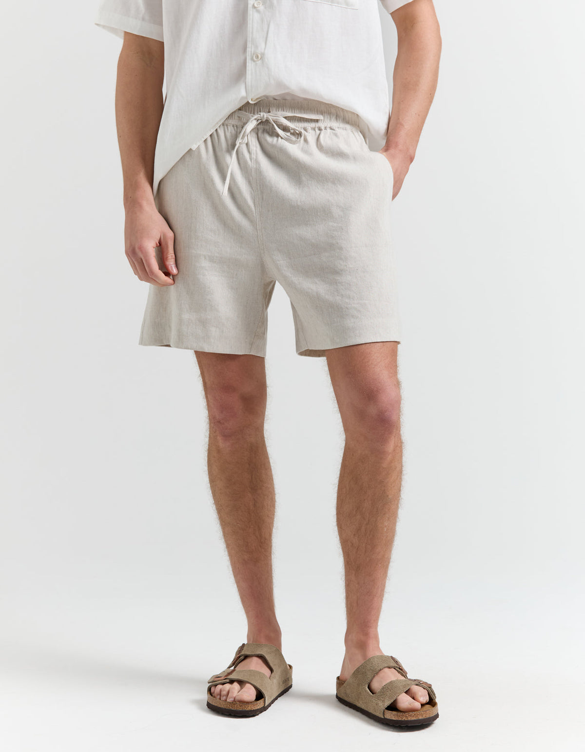 Jose Linen Blend Walkshort - Natural