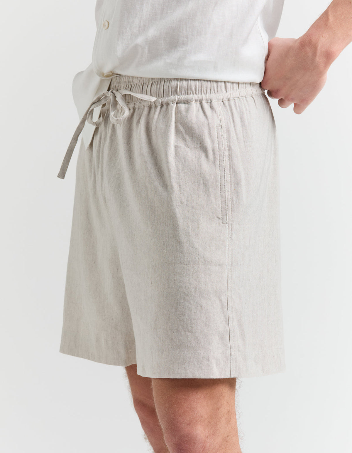 Jose Linen Blend Walkshort - Natural